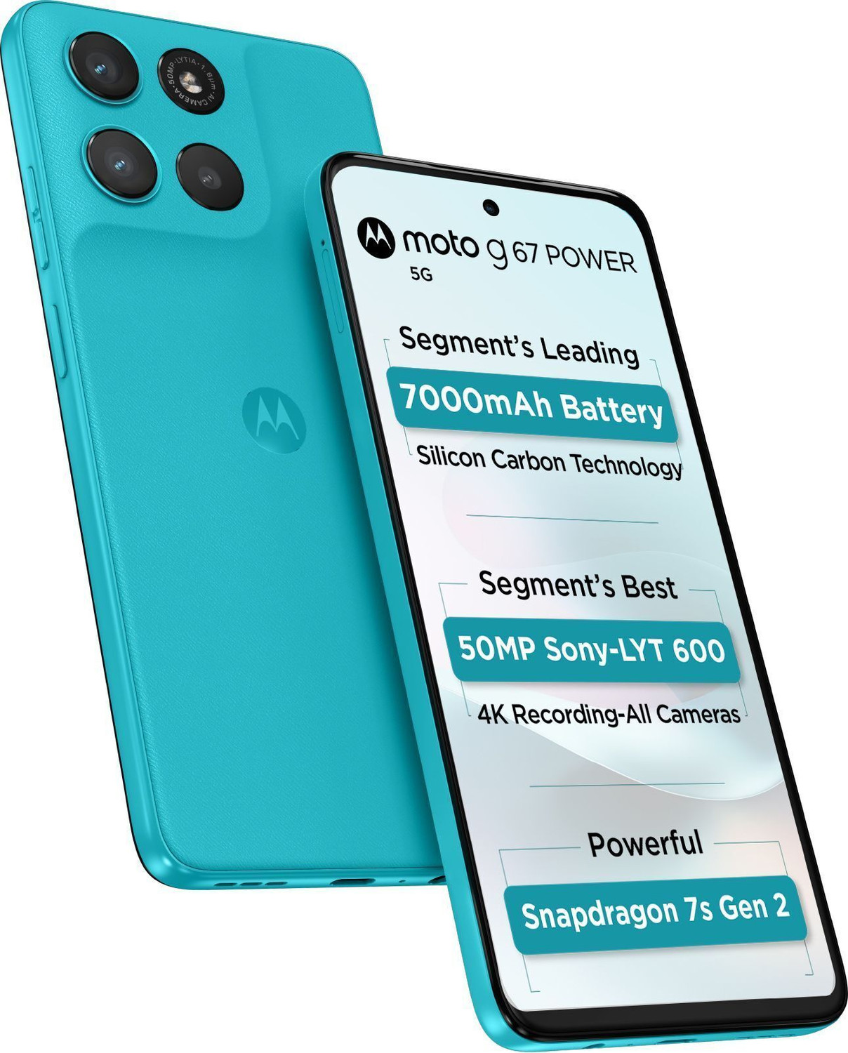 Image of MOTOROLA g67 power 5G (Pantone Curacao Blue, 128 GB)