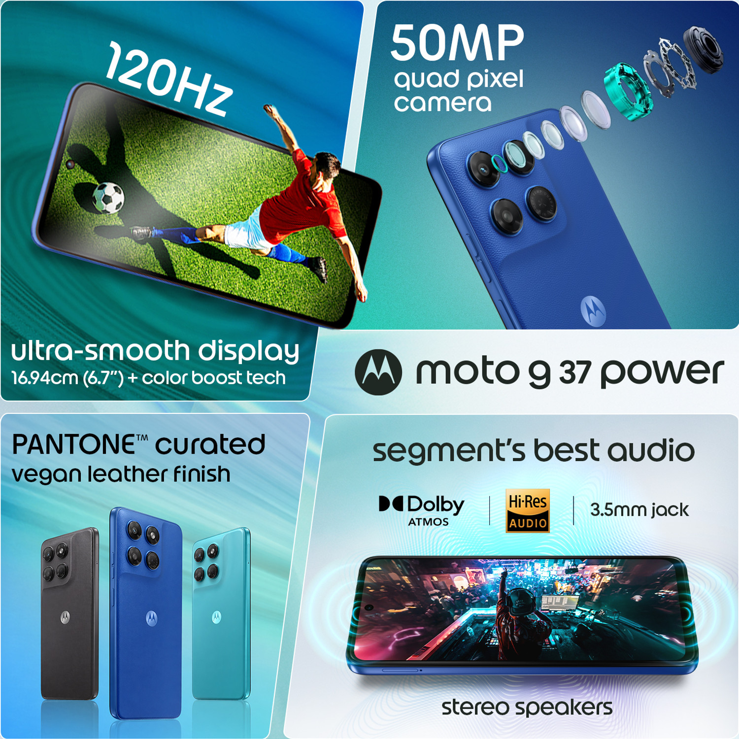Image of MOTOROLA g37 power (PANTONE Nautical Blue, 128 GB)