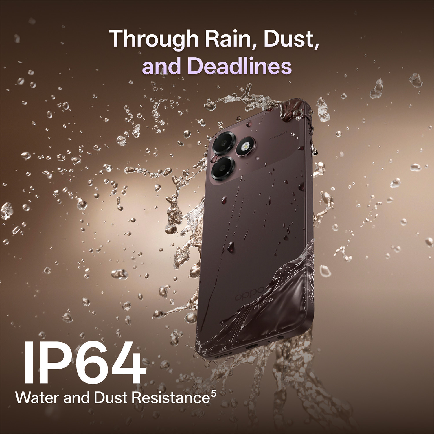 Image of OPPO K14 Lite (Stone Brown, 64 GB)