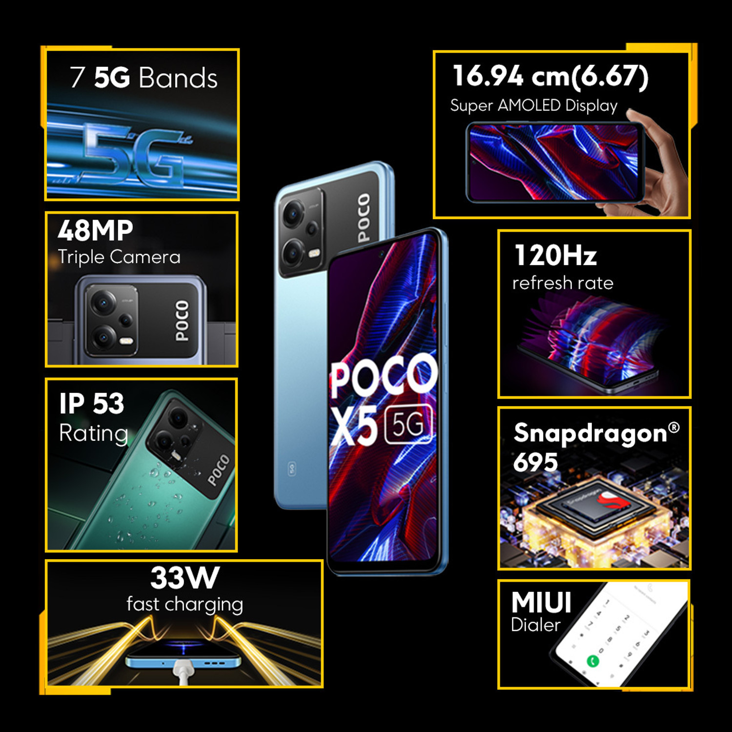 Image of POCO X5 5G (Wildcat Blue, 128 GB)