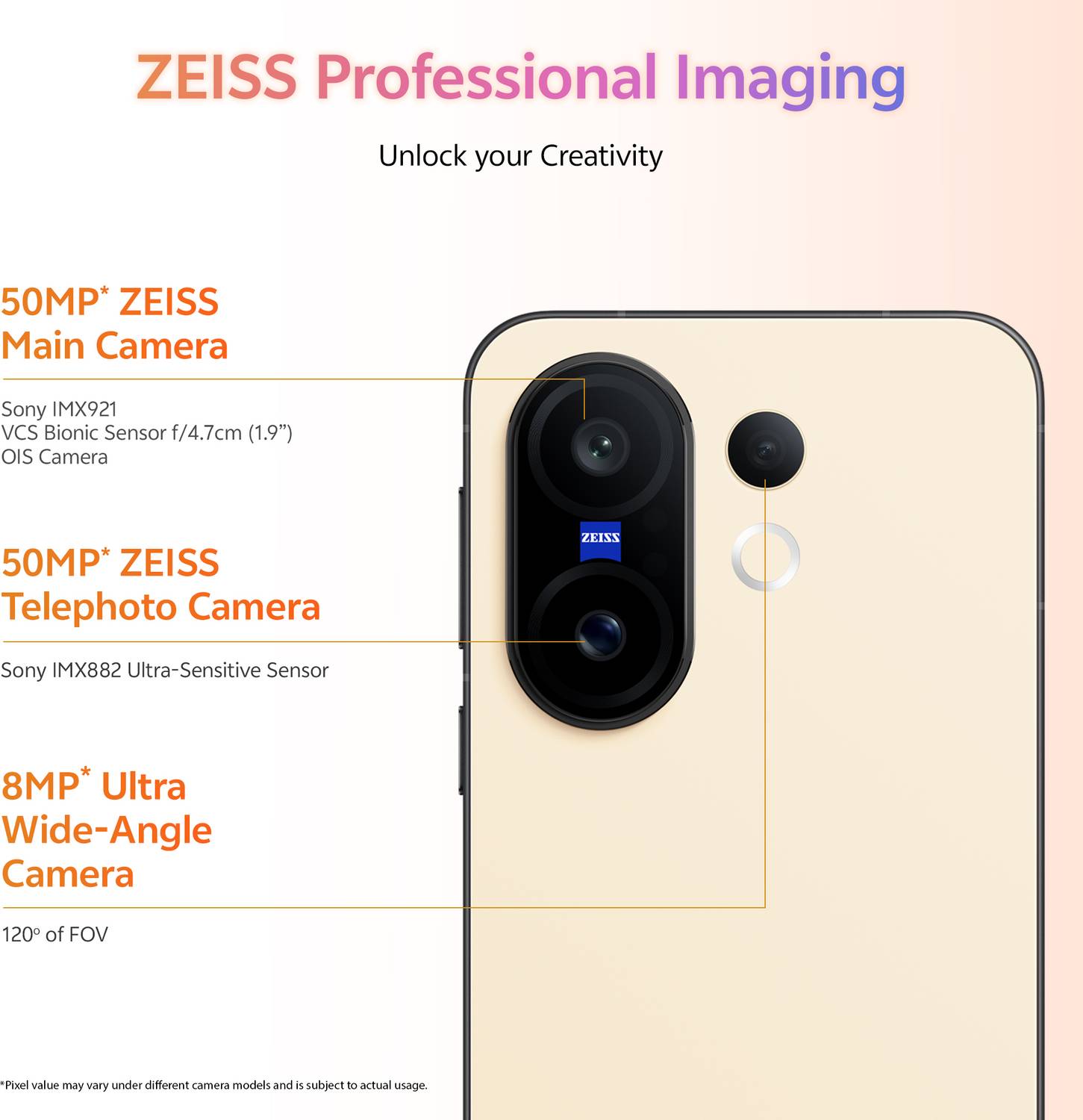 vivo X200 FE 256GB Amber Yellow - Image 3