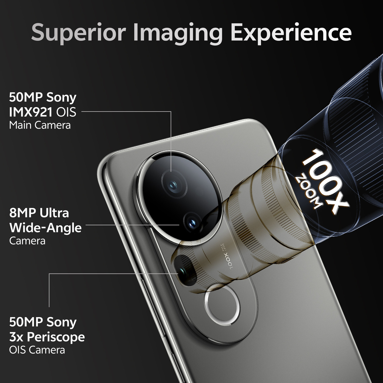 Image of vivo T4 Ultra 5G (Meteor Grey, 256 GB)