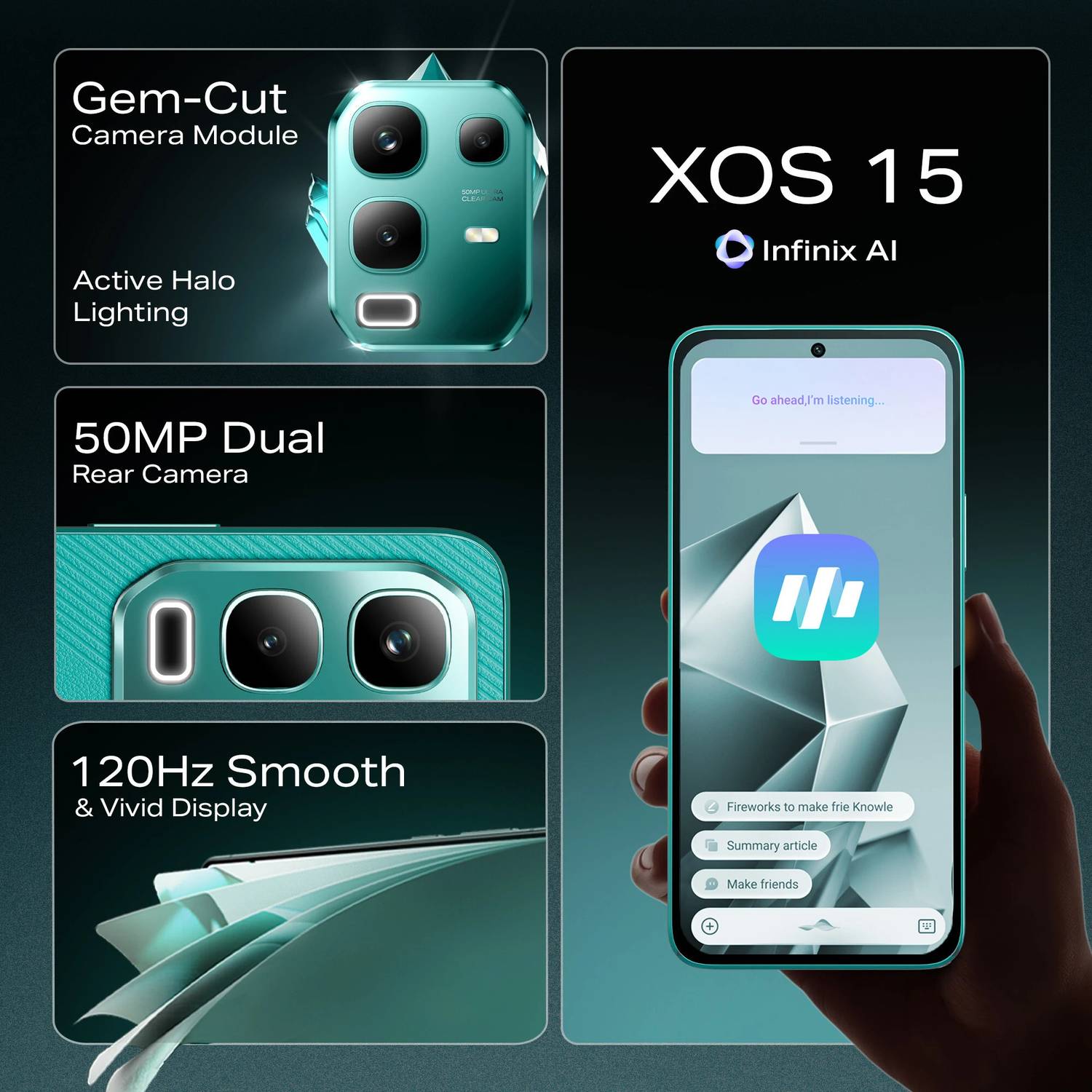 Infinix Note 50x 5G+ 128GB (Sea Breeze Green) - Image 5