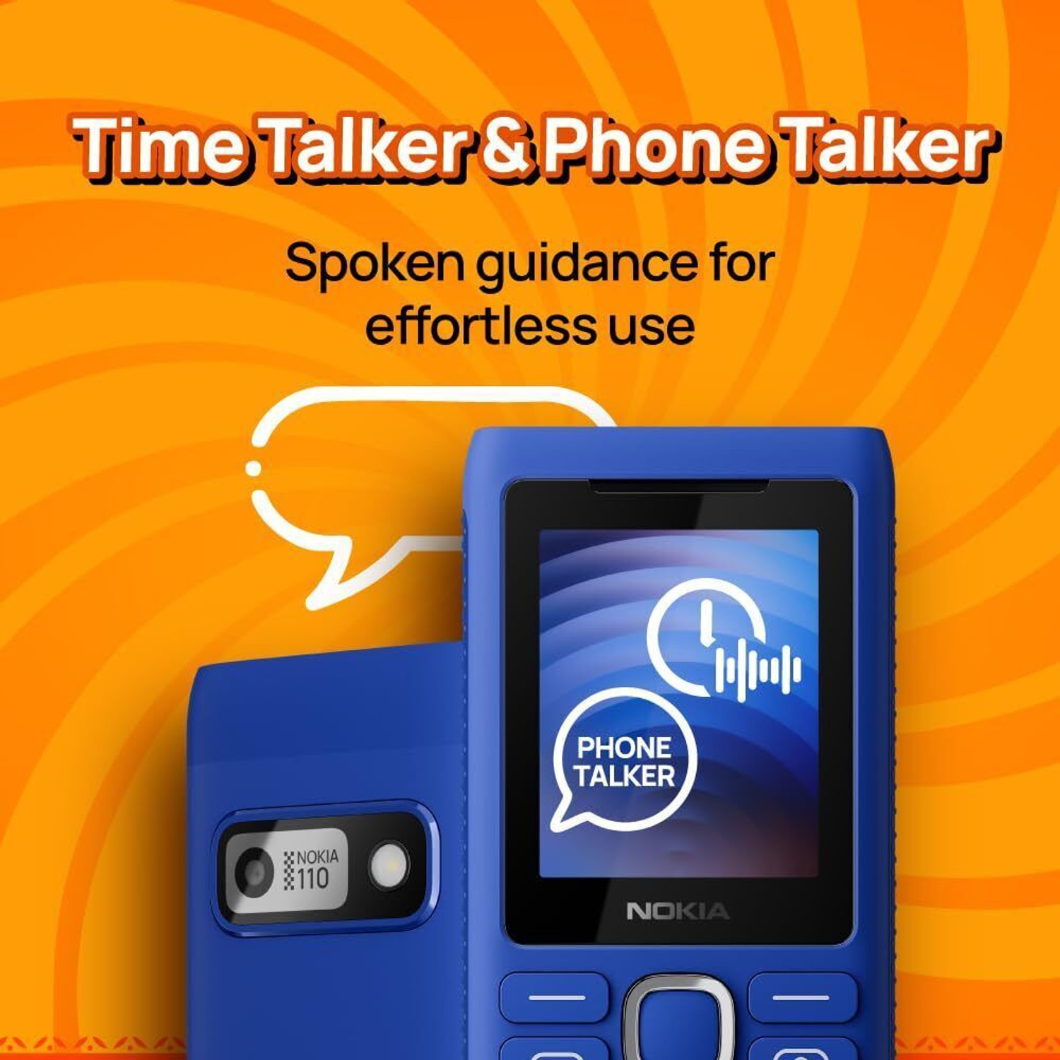 Image of Nokia 110 Power Keypad Phone,Dual SIM, Camera, Long Lasting Battery,Phone Talker