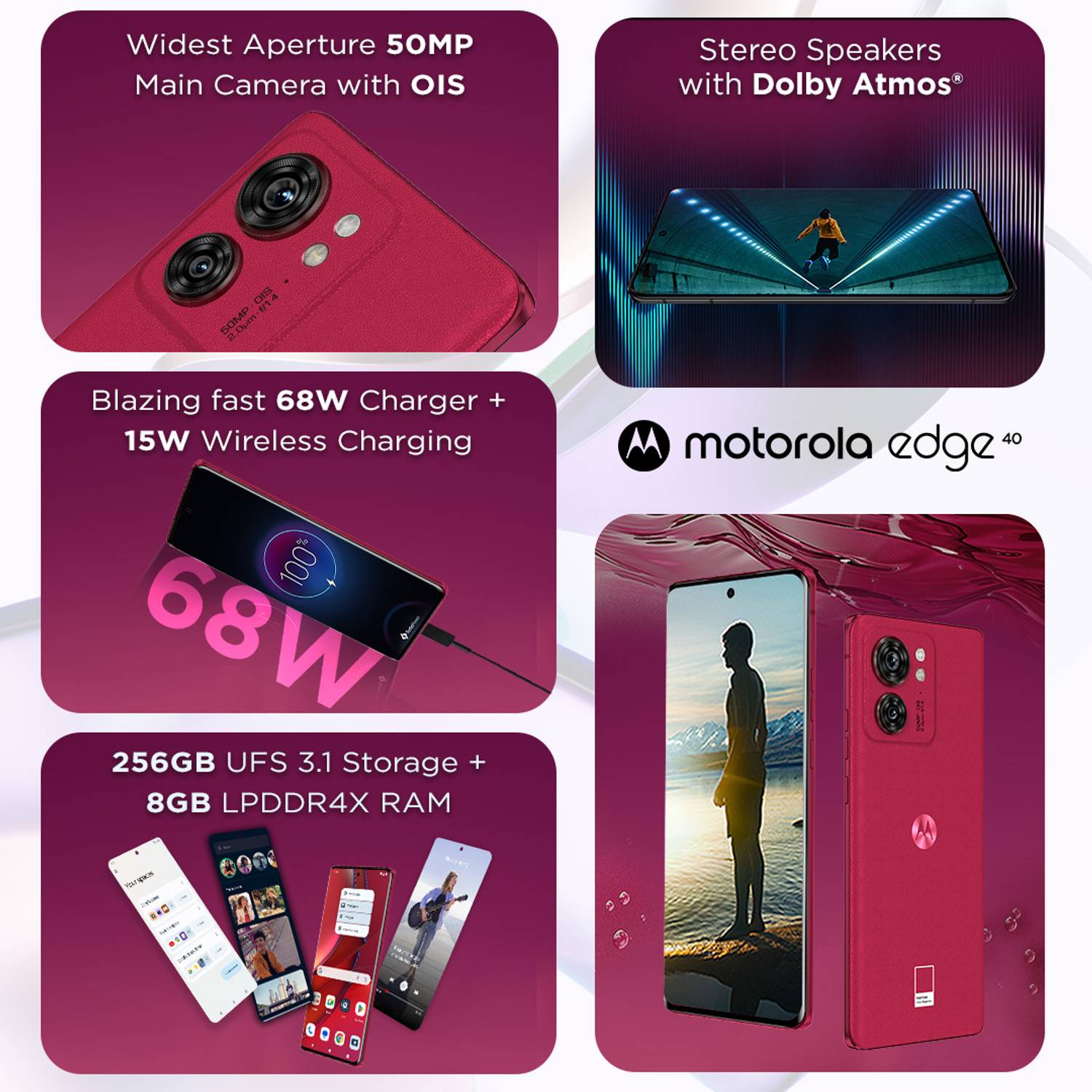 MOTOROLA Edge 40 (256 GB Storage, 8 GB RAM) Online at Best Price