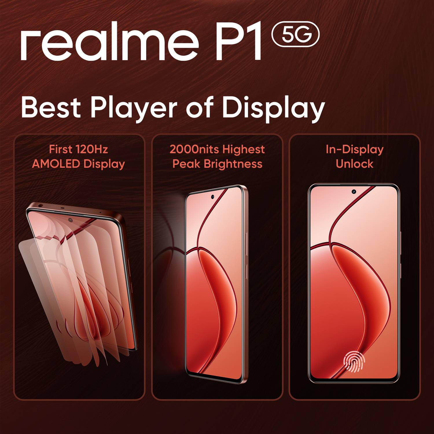 realme P1 5G 128GB Phoenix Red - Image 2