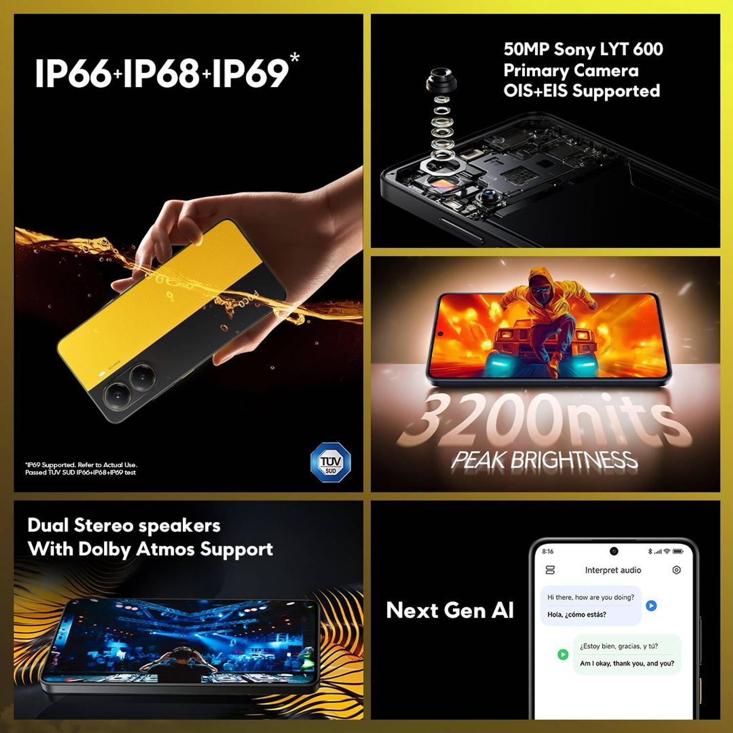 POCO X7 Pro 5G 256GB Yellow - Image 3