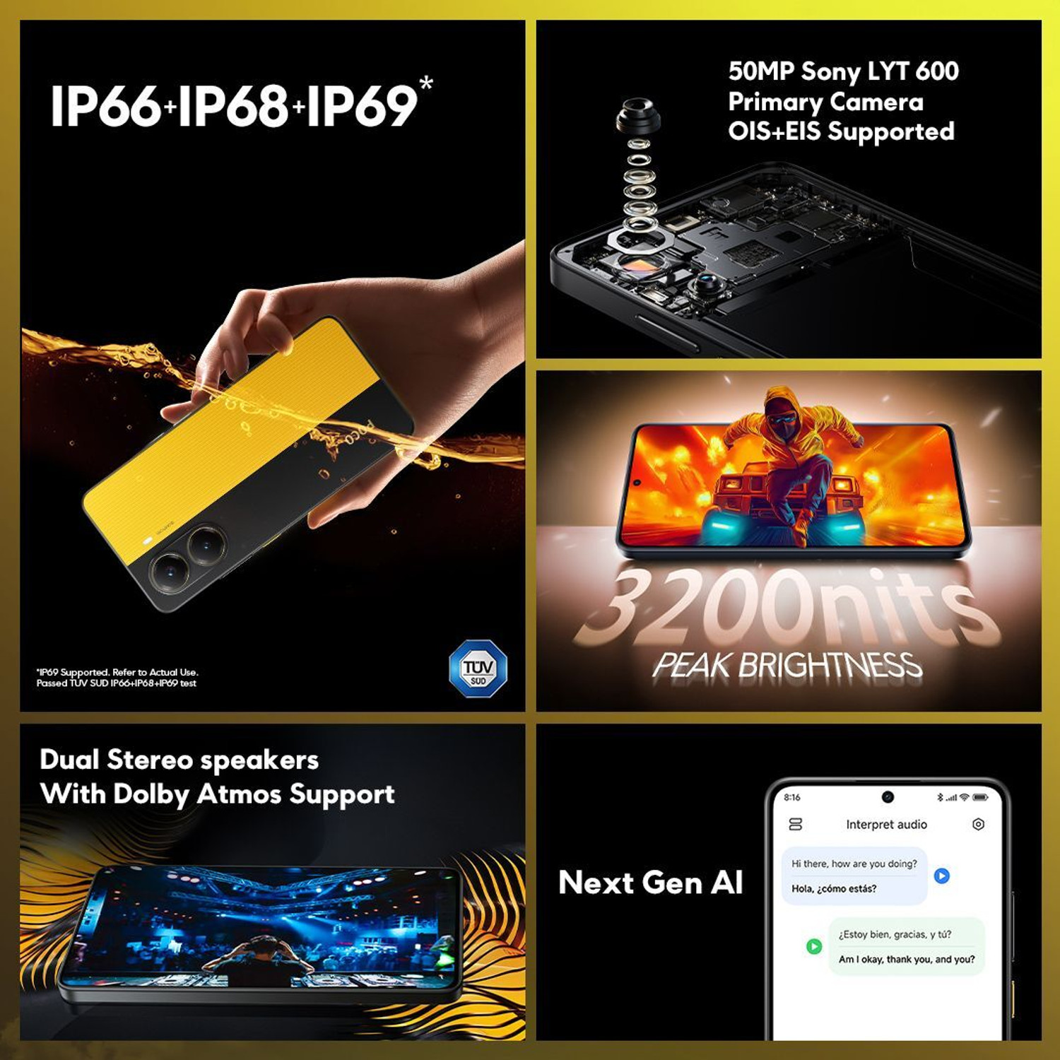 Image of POCO X7 Pro 5G (Yellow, 256 GB)