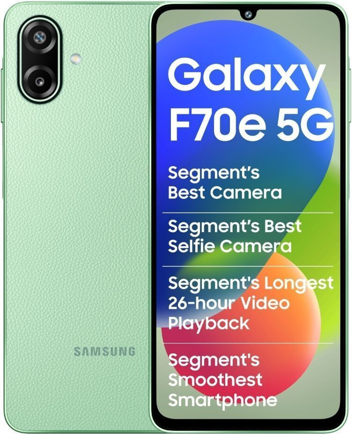 Image of Samsung Galaxy F70e 5G (Limelight Green, 128 GB)