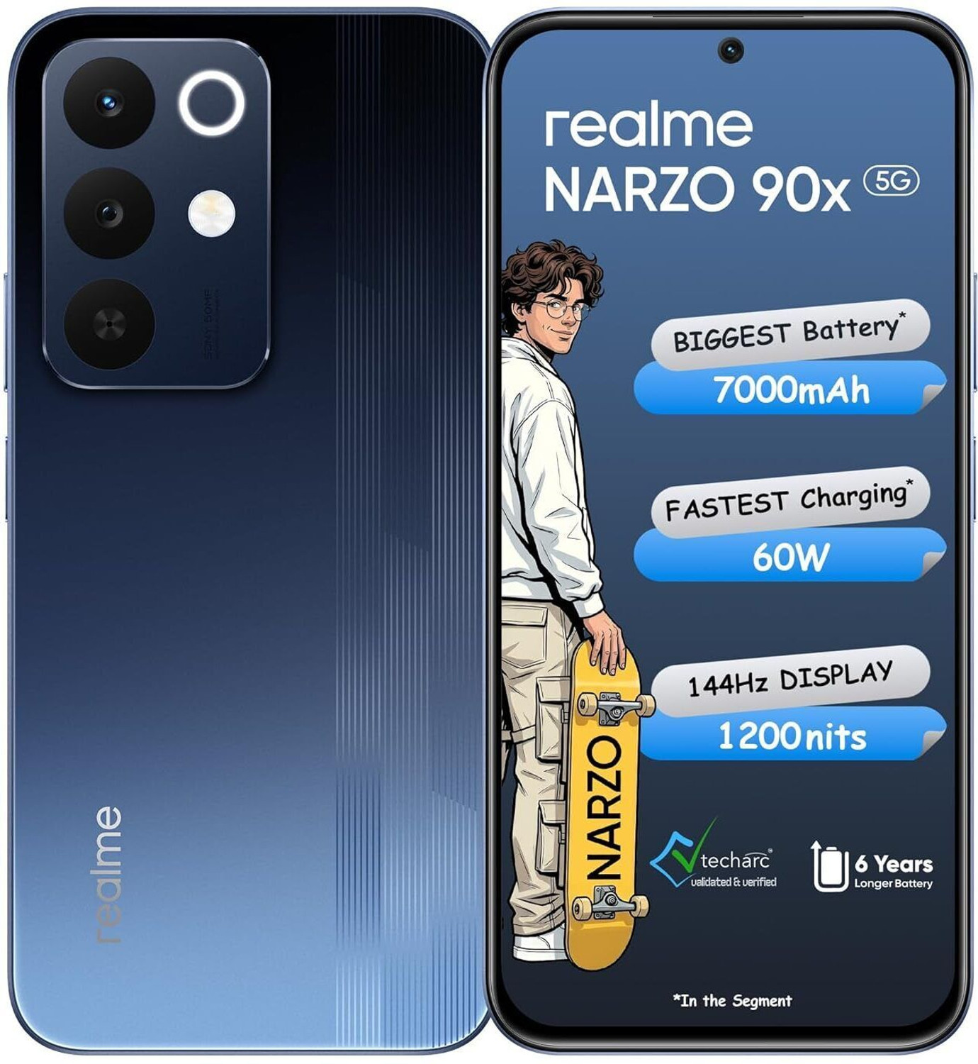 Image of realme Narzo 90x 5G (Nitro Blue, 128 GB)