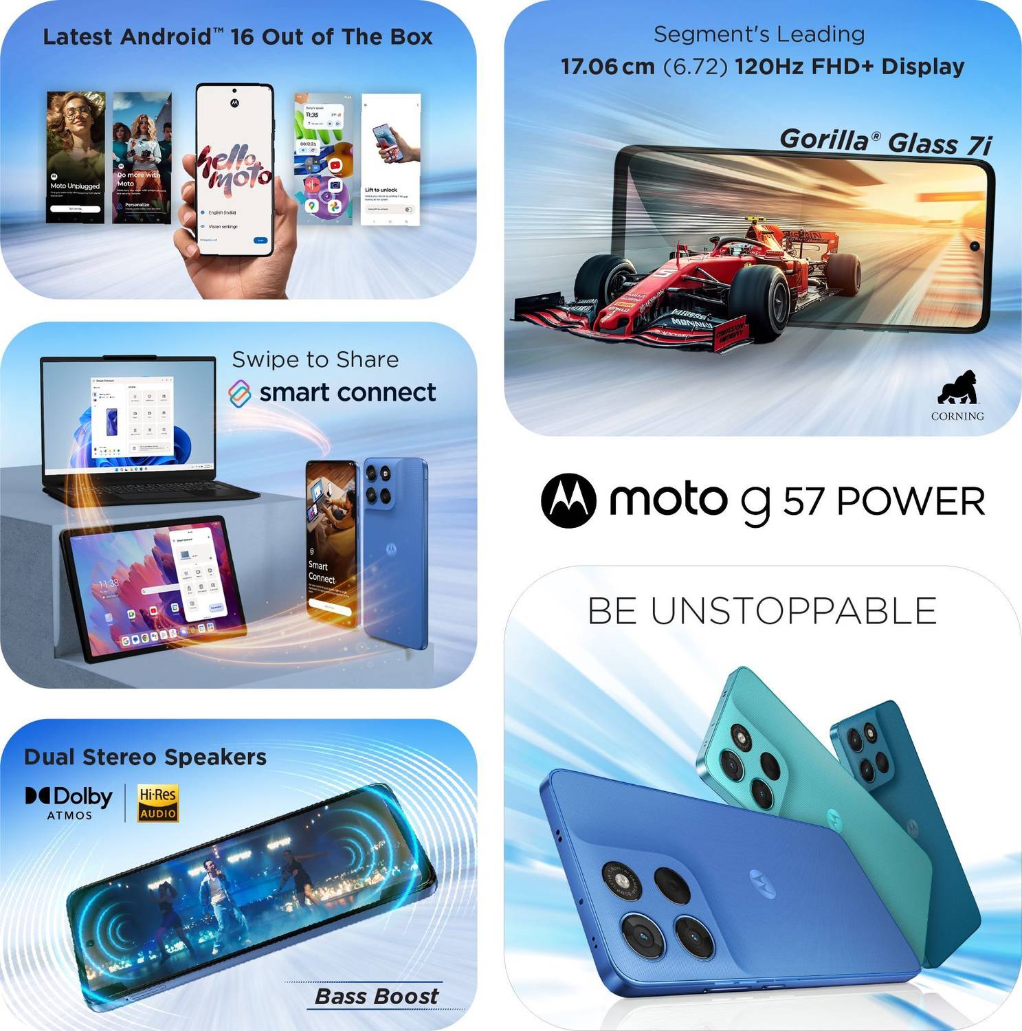 Motorola g57 Power 5G 128GB Pantone Regatta - Image 5