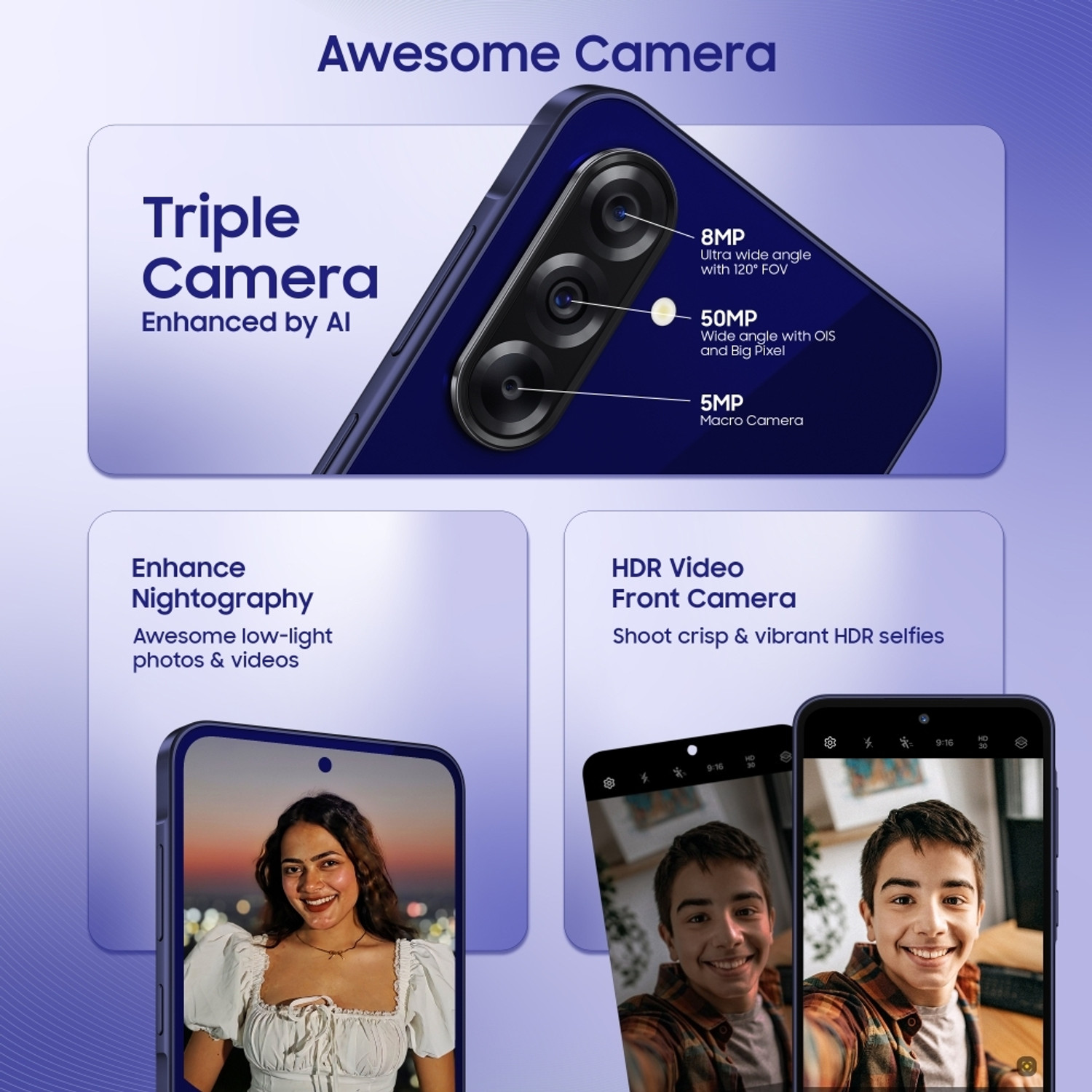 Image of Samsung A36 5G (Dark Blue, 128 GB)