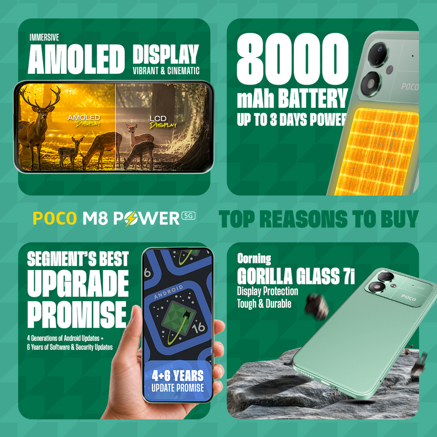 Image of POCO M8 Power 5G (Green, 128 GB)
