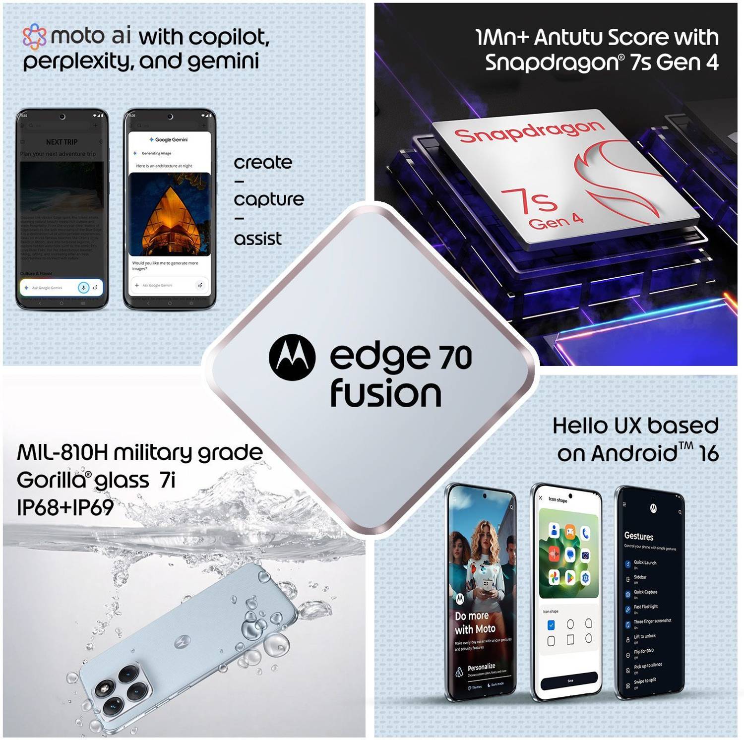 Motorola Edge 70 Fusion 256GB Pantone Country Air - Image 4