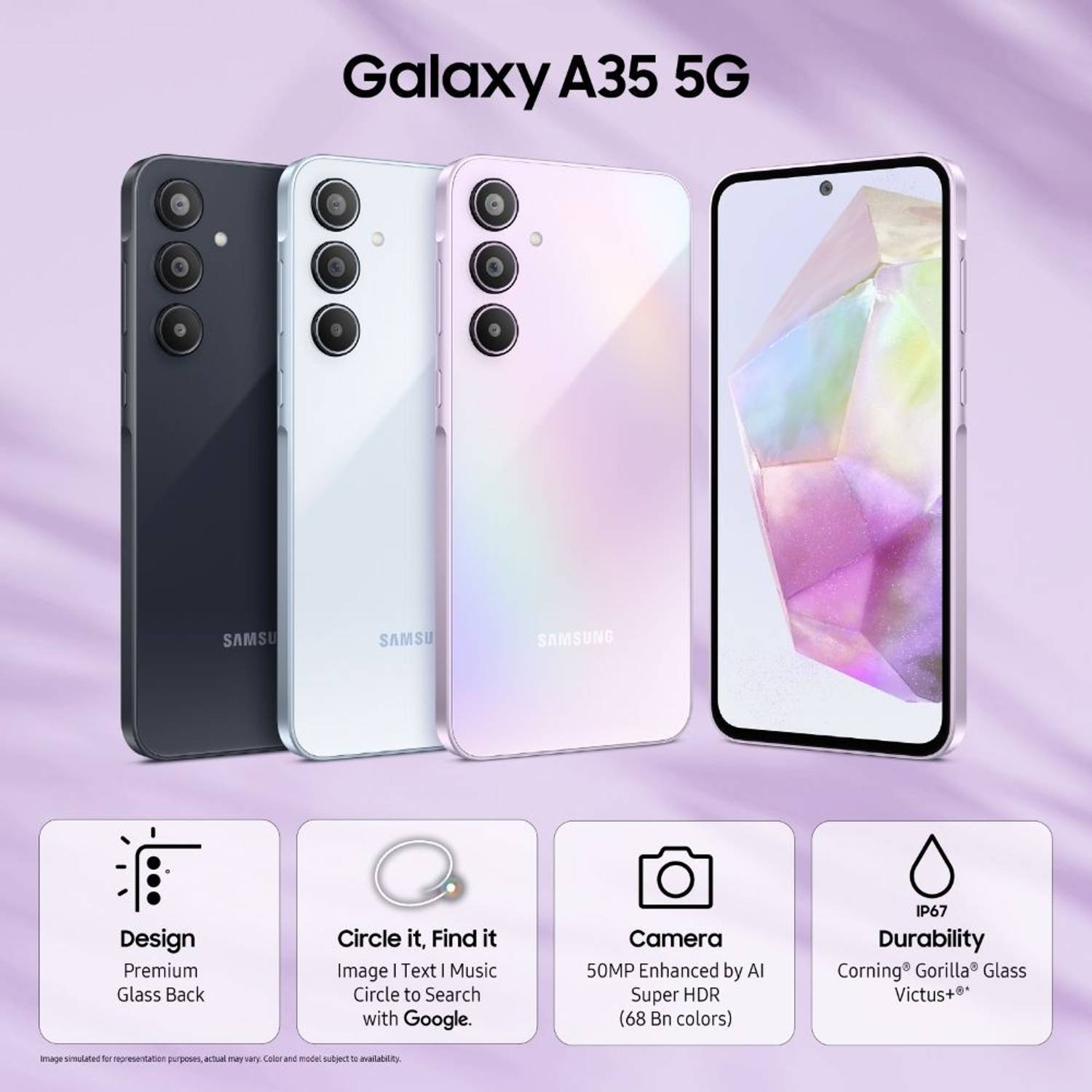 Samsung Galaxy A35 5G 256GB Iceblue - Image 3