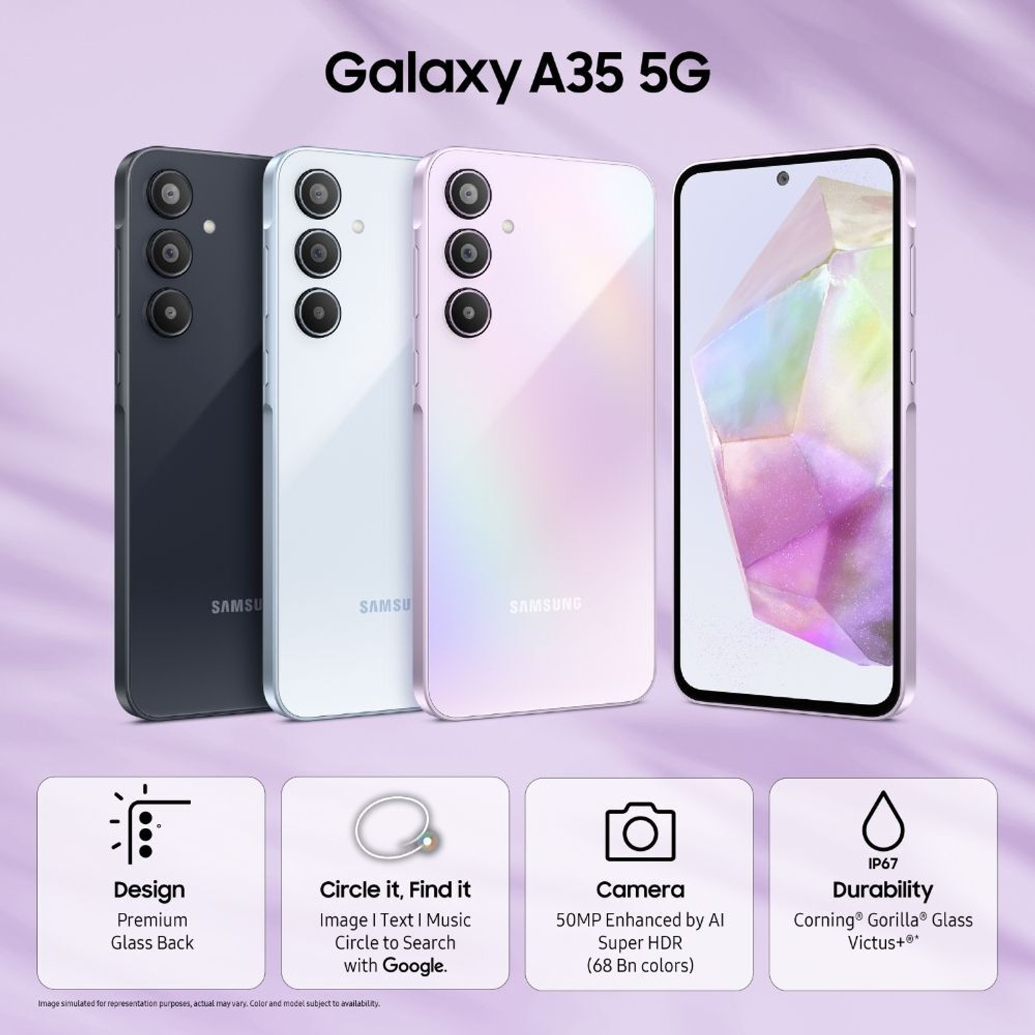 Image of Samsung Galaxy A35 5G (Awesome Navy, 128 GB)