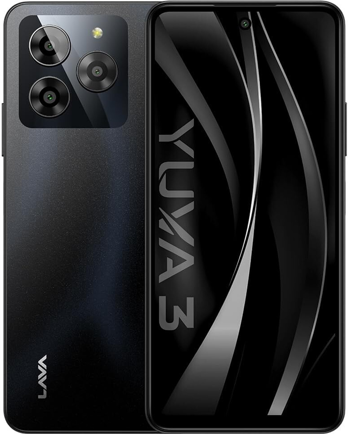 Image of LAVA Yuva 3 with Dual Sim|5000 mAh Battery|13MP Rear Camera |Expandable Upto 512 GB (Eclipse Black, 64 GB)