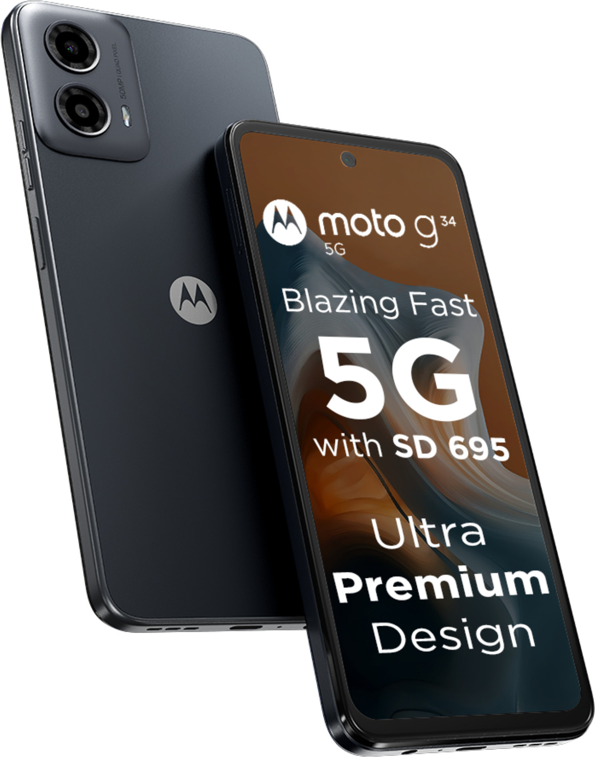 Image of Motorola G34 5G (Charcoal Black, 128 GB)