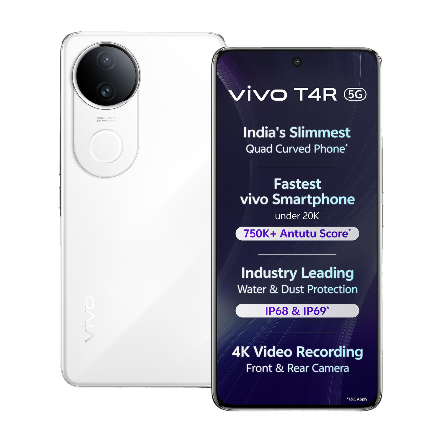 vivo T4R 5G 256GB Arctic White