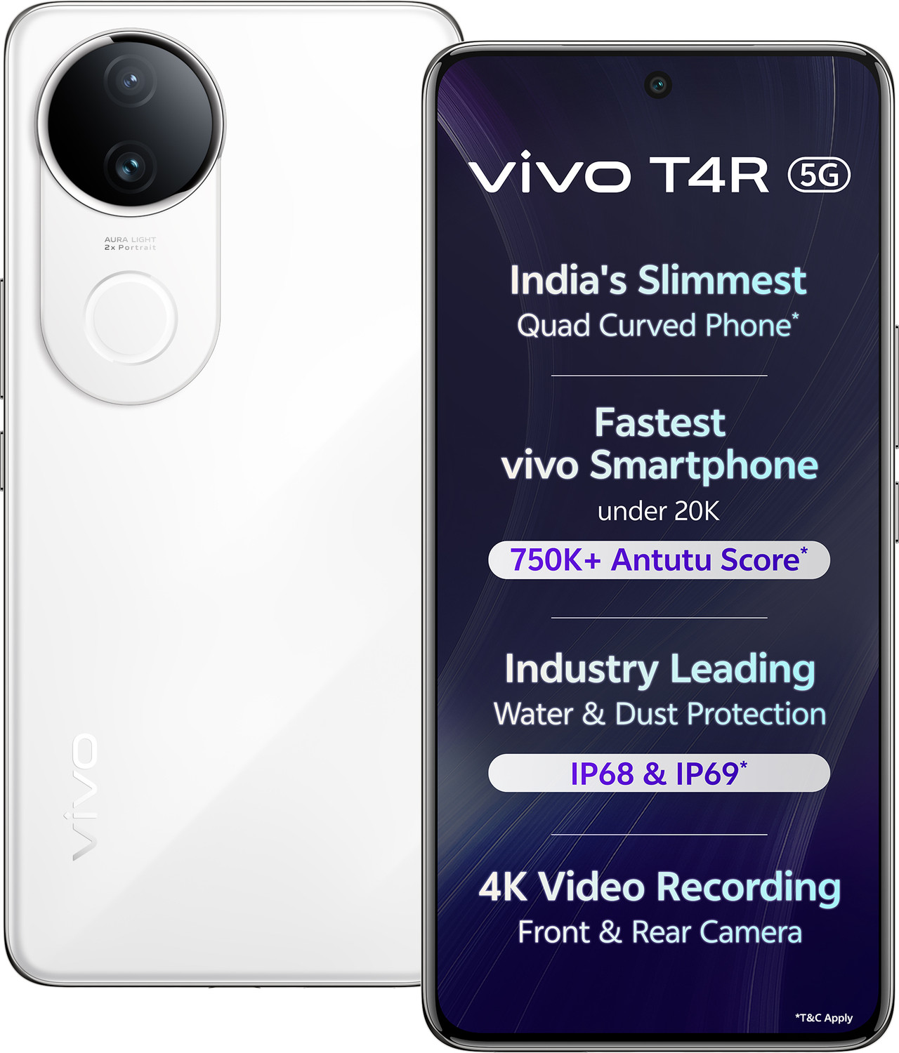 Image of vivo T4R 5G (Arctic White, 256 GB)