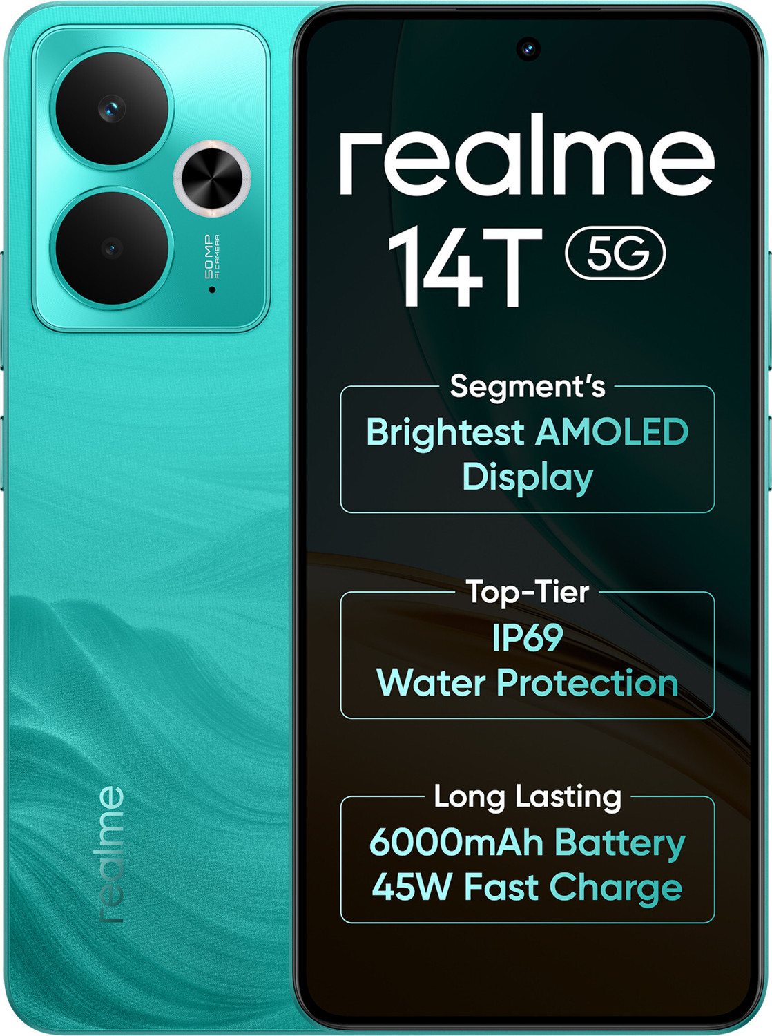 Image of realme 14T 5G (Surf Green, 256 GB)