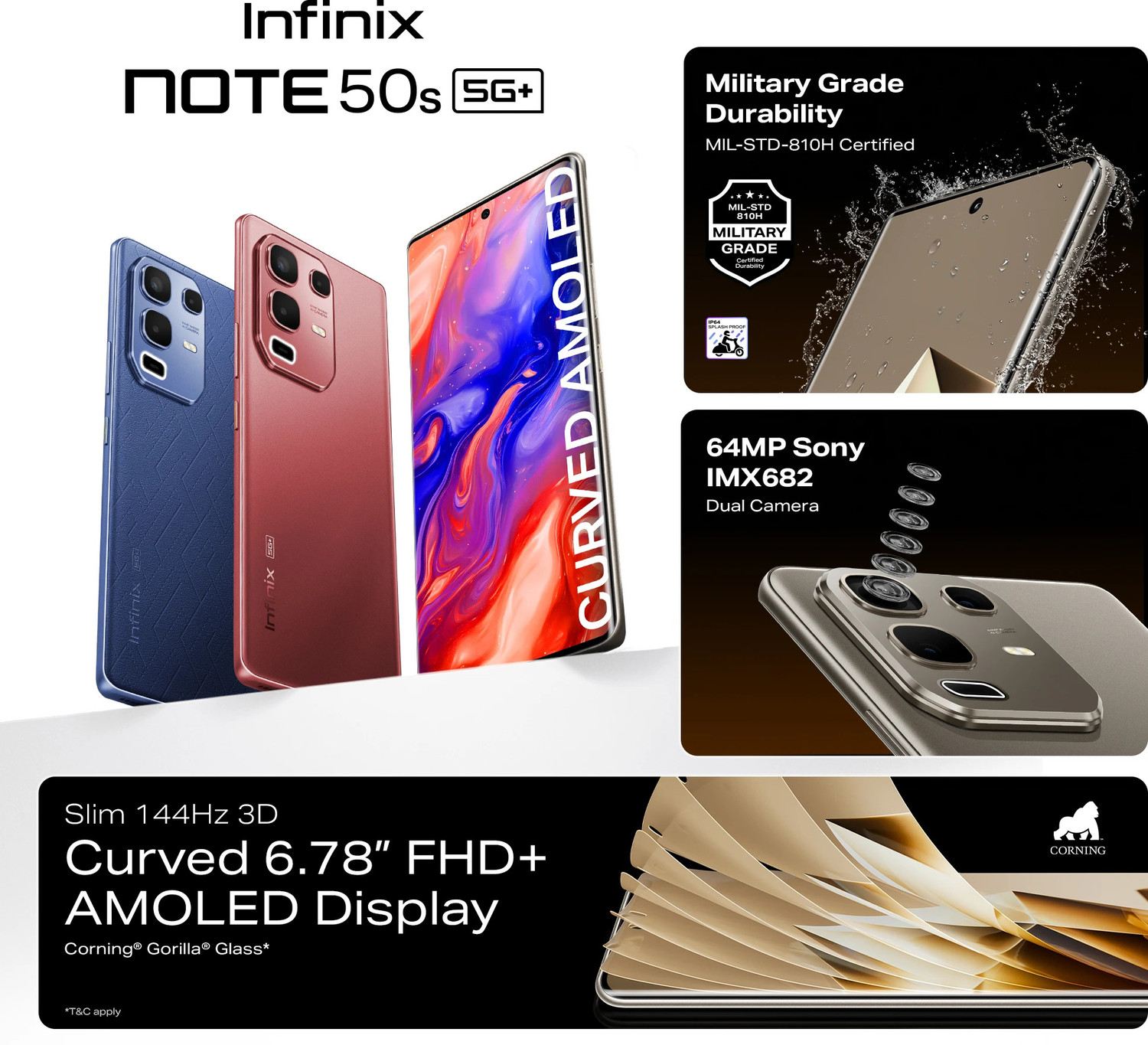 Image of Infinix Note 50s 5G+ 45W Charger In the Box & AI (Titanium Grey, 128 GB)