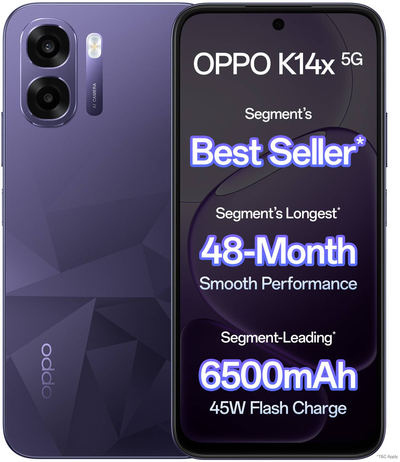 OPPO K14x 5G (Prism Violet, 128 GB)