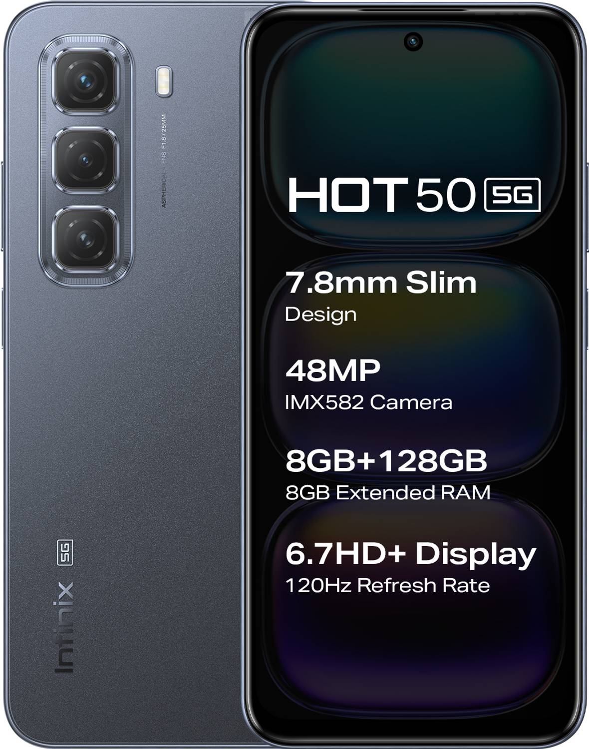 Infinix Hot 50 5G 128GB Sleek Black - Image 1