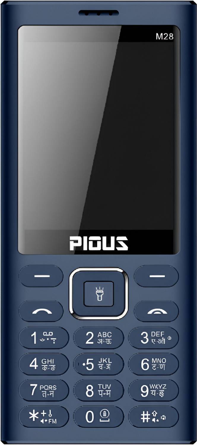Pious M28 Dual Sim Mobile Phone with 3000 mAh Big Battery & Wirel