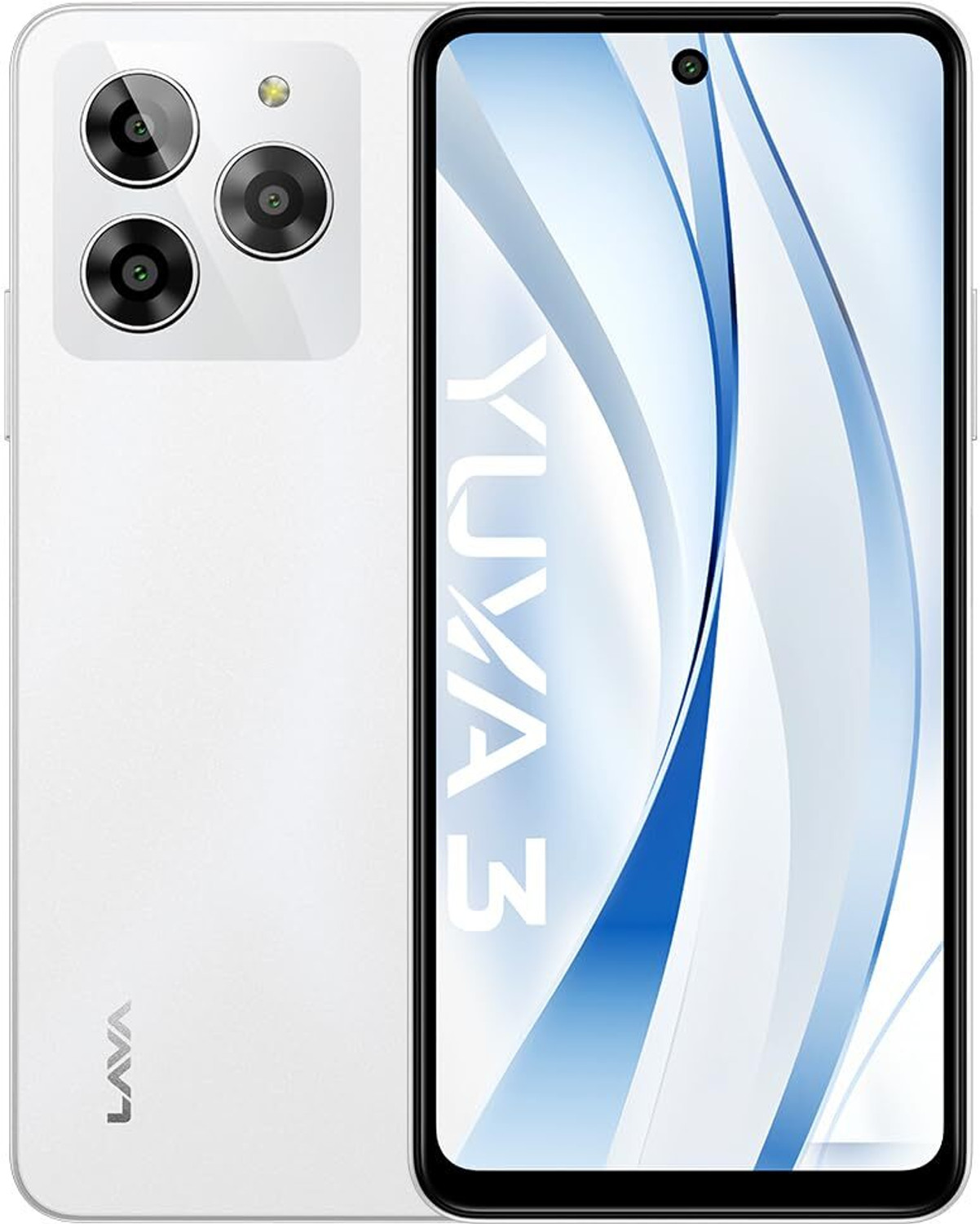 Image of LAVA Yuva 3 with Dual Sim|5000 mAh Battery|13MP Rear Camera |Expandable Upto 512 GB (White, 64 GB)