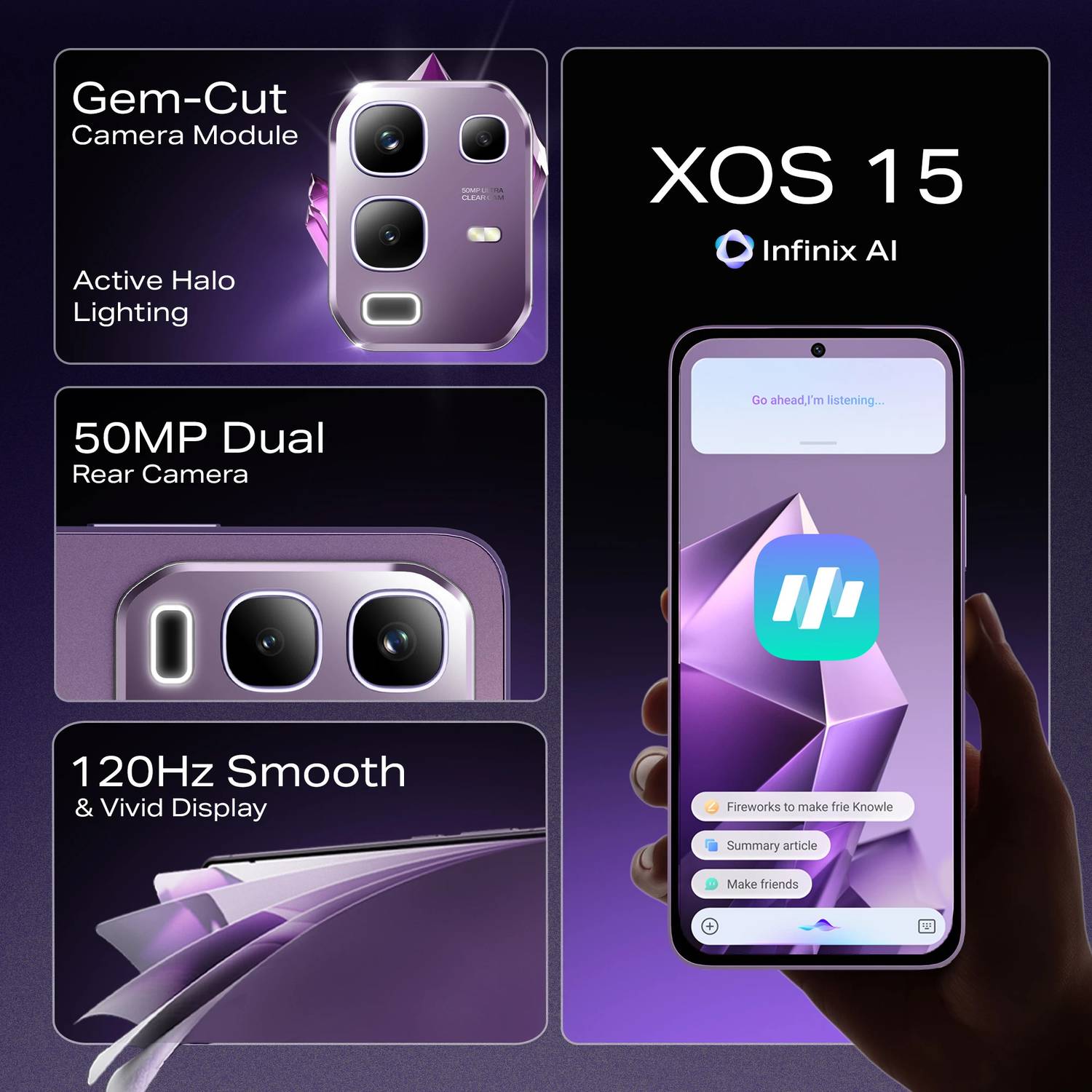 Infinix Note 50x 5G+ 128GB Purple - Image 5
