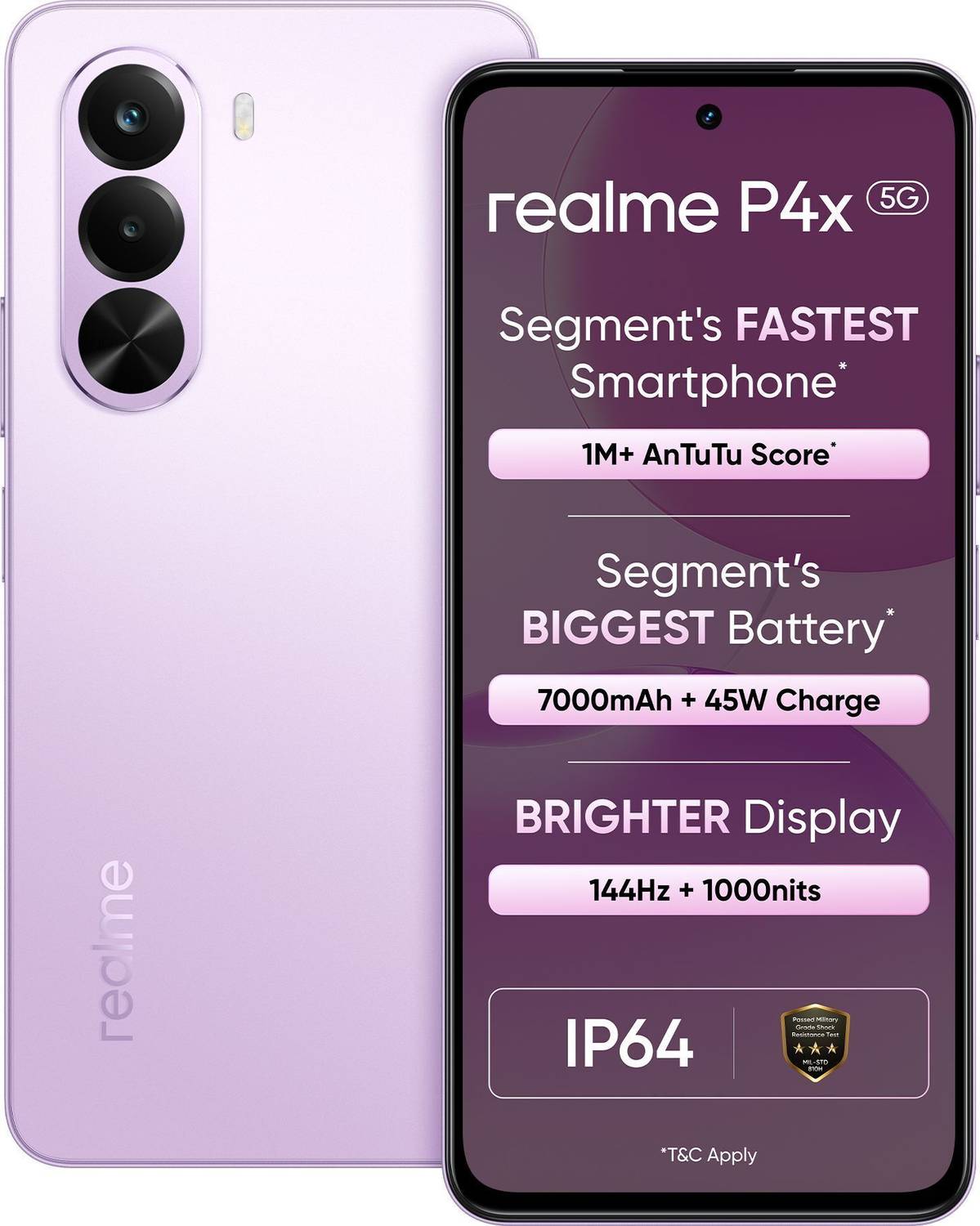 realme P4x 5G 128GB Elegant Pink