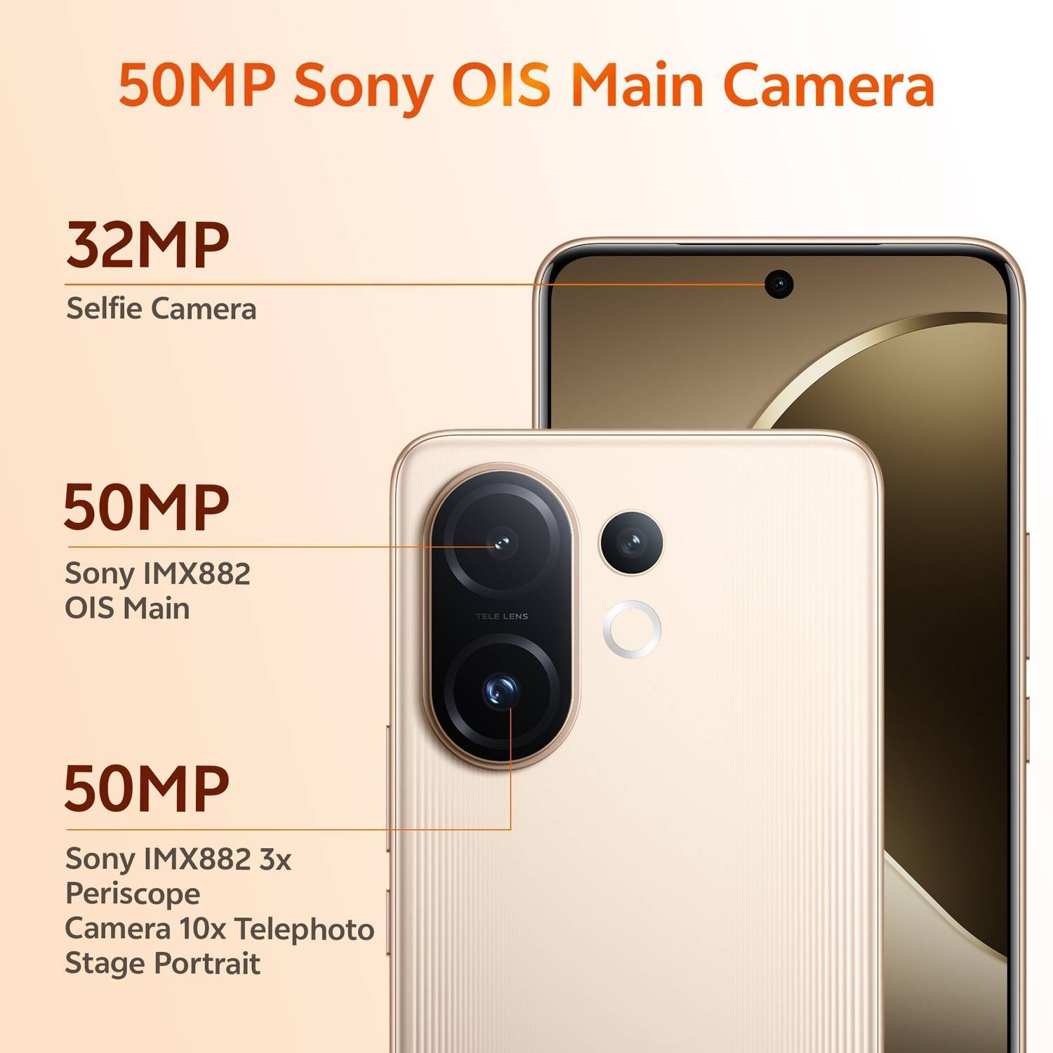 vivo T4 Pro 5G 256GB Blaze Gold - Image 3