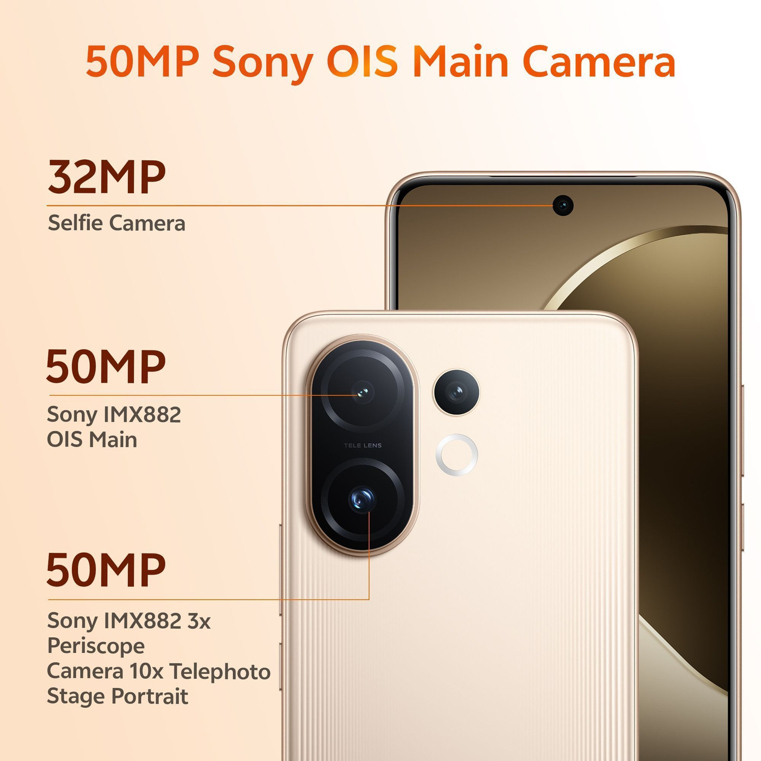 Image of vivo T4 Pro 5G (Blaze Gold, 256 GB)