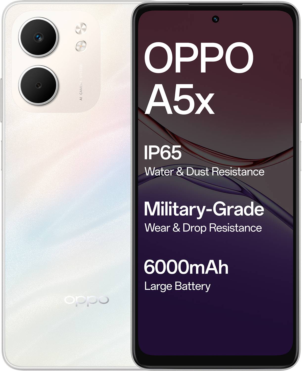 OPPO A5x 5G 128GB Laser White - Image 1