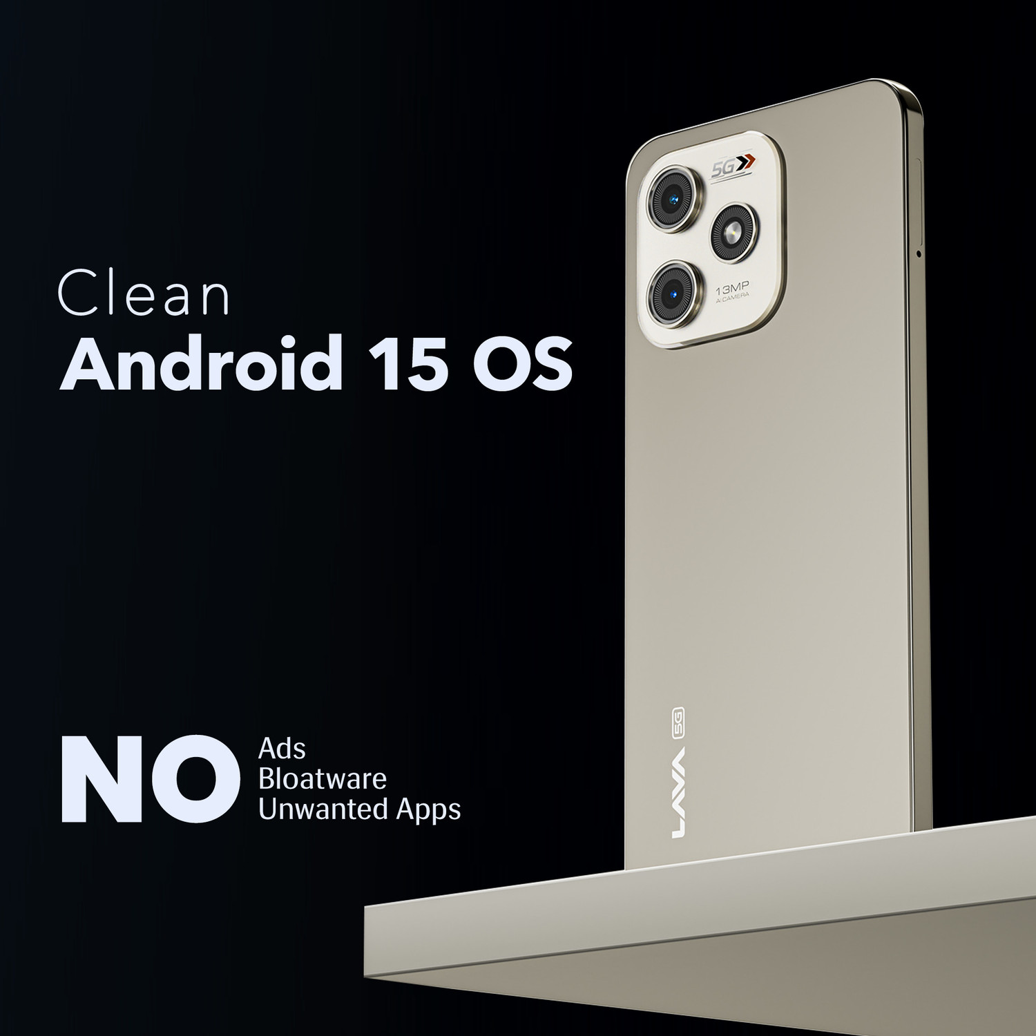 Image of LAVA Bold N1 5G (Champagne Gold, 64 GB)