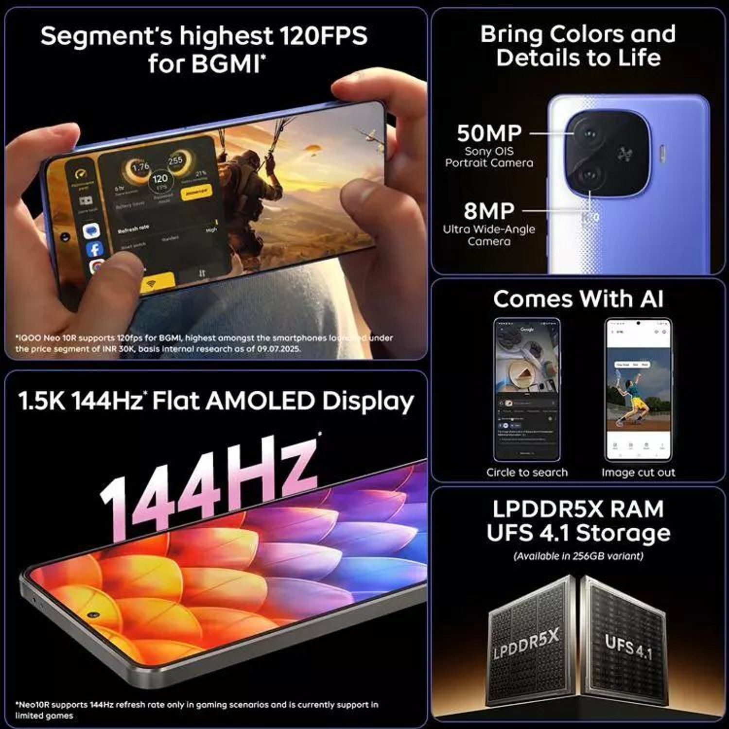 Image of IQOO Neo 10R 5G (Raging Blue, 128 GB)
