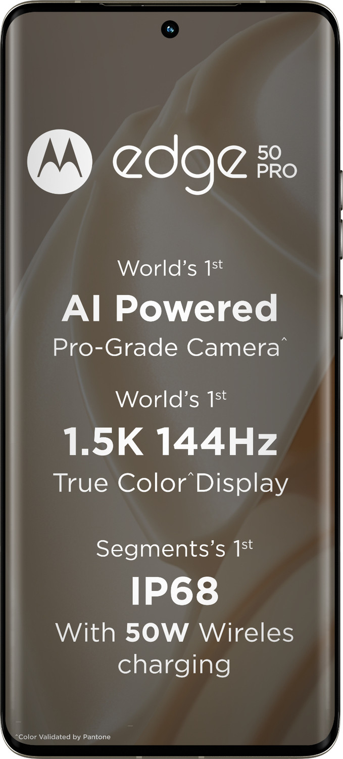 Image of Motorola Edge 50 Pro 5G with 125W Charger (Vanilla Cream, 256 GB)
