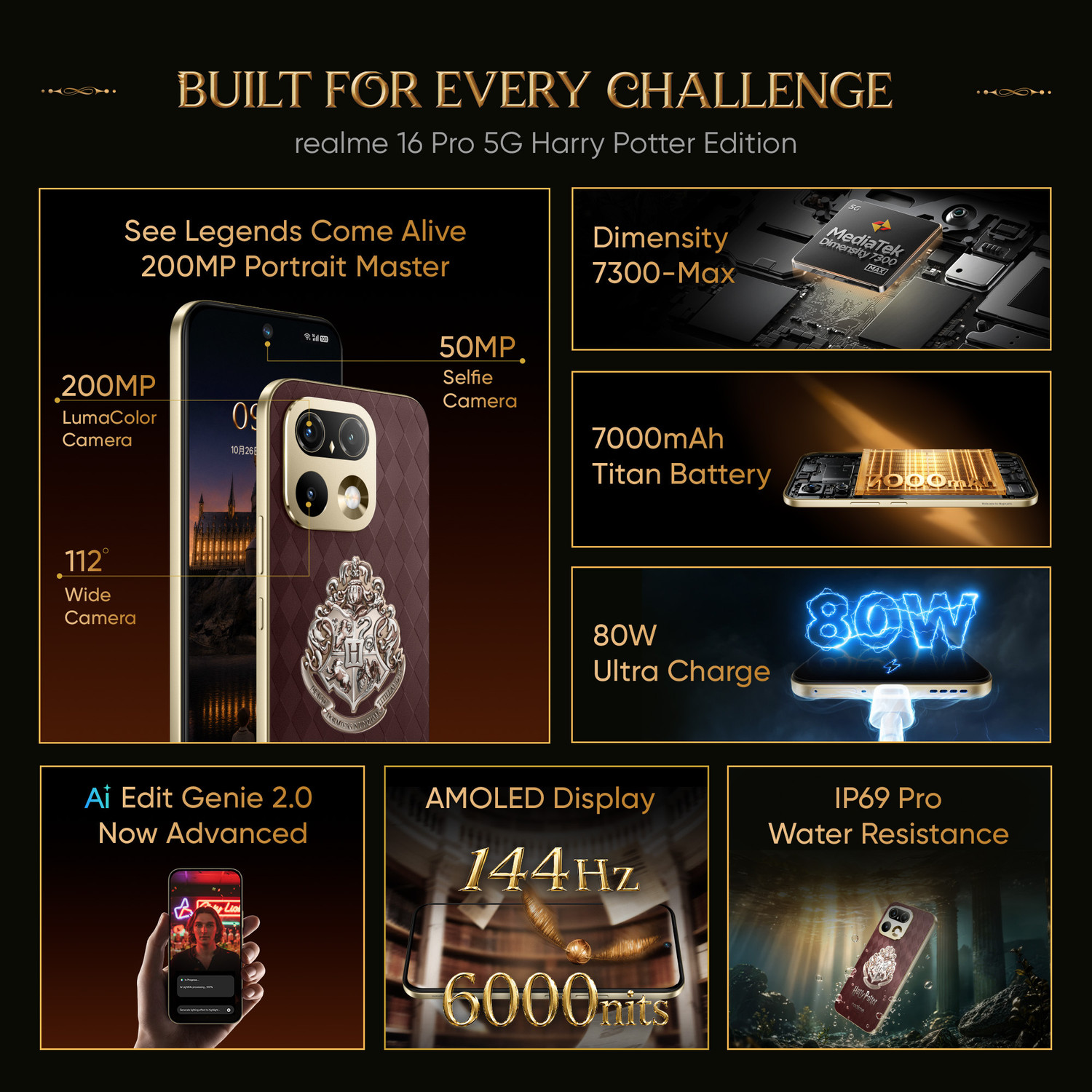 Image of realme 16 Pro 5G (Harry Potter Edition (Magic Brown), 256 GB)