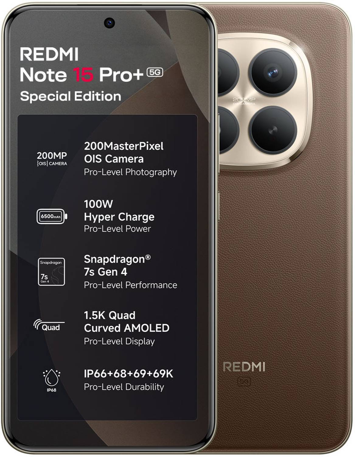 Redmi Note 15 Pro+ 5G 16GB 512GB Coffee Mocha - Image 1