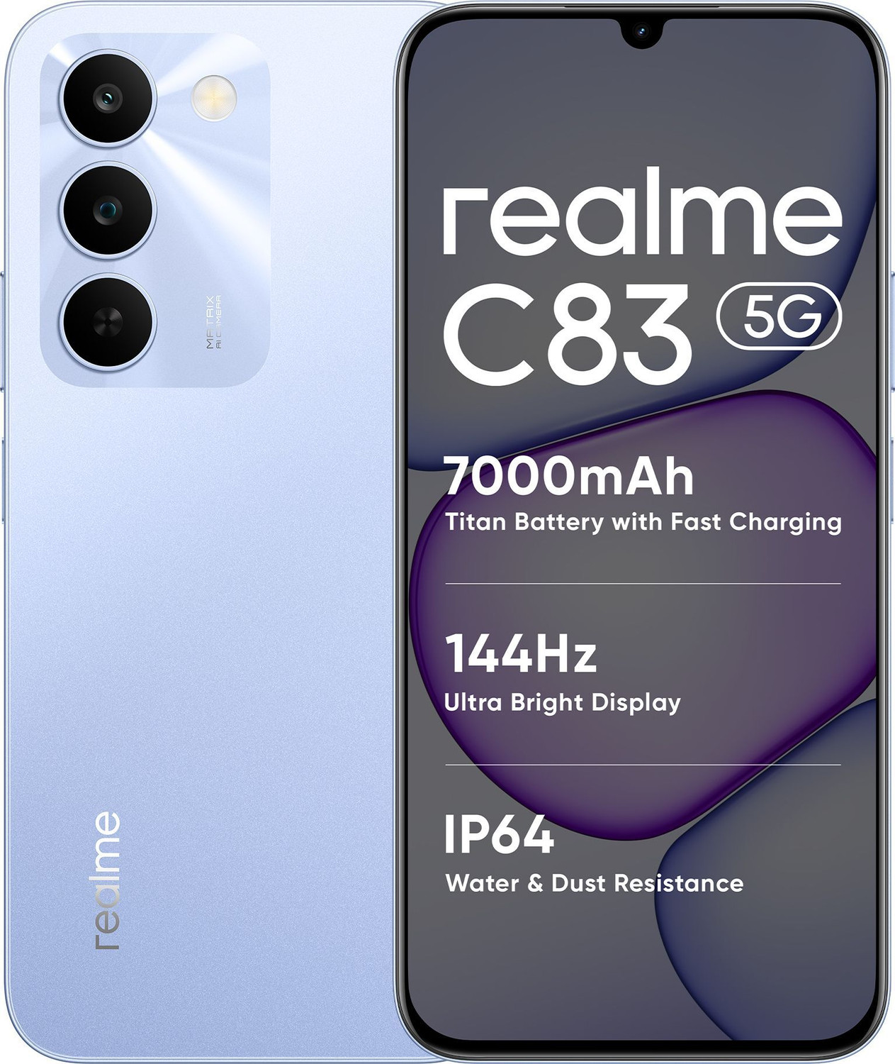 Image of realme C83 5G Charger in the Box (Blooming Purple, 64 GB)
