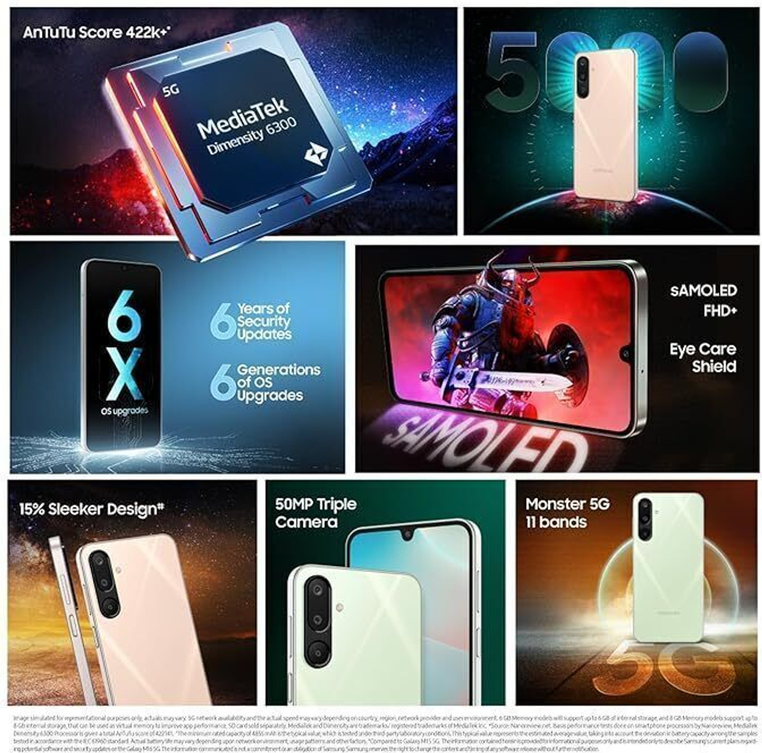 Image of Samsung Galaxy M16 5G (Thunder Black, 128 GB)