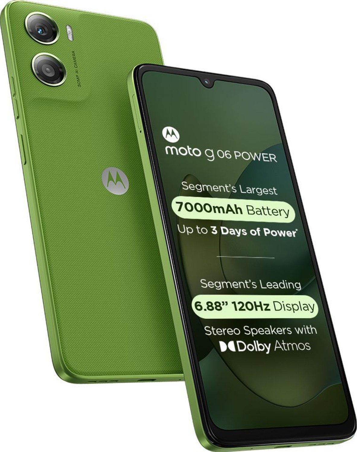 Image of MOTOROLA g06 power Charger in the Box (Pantone Tendril, 64 GB)