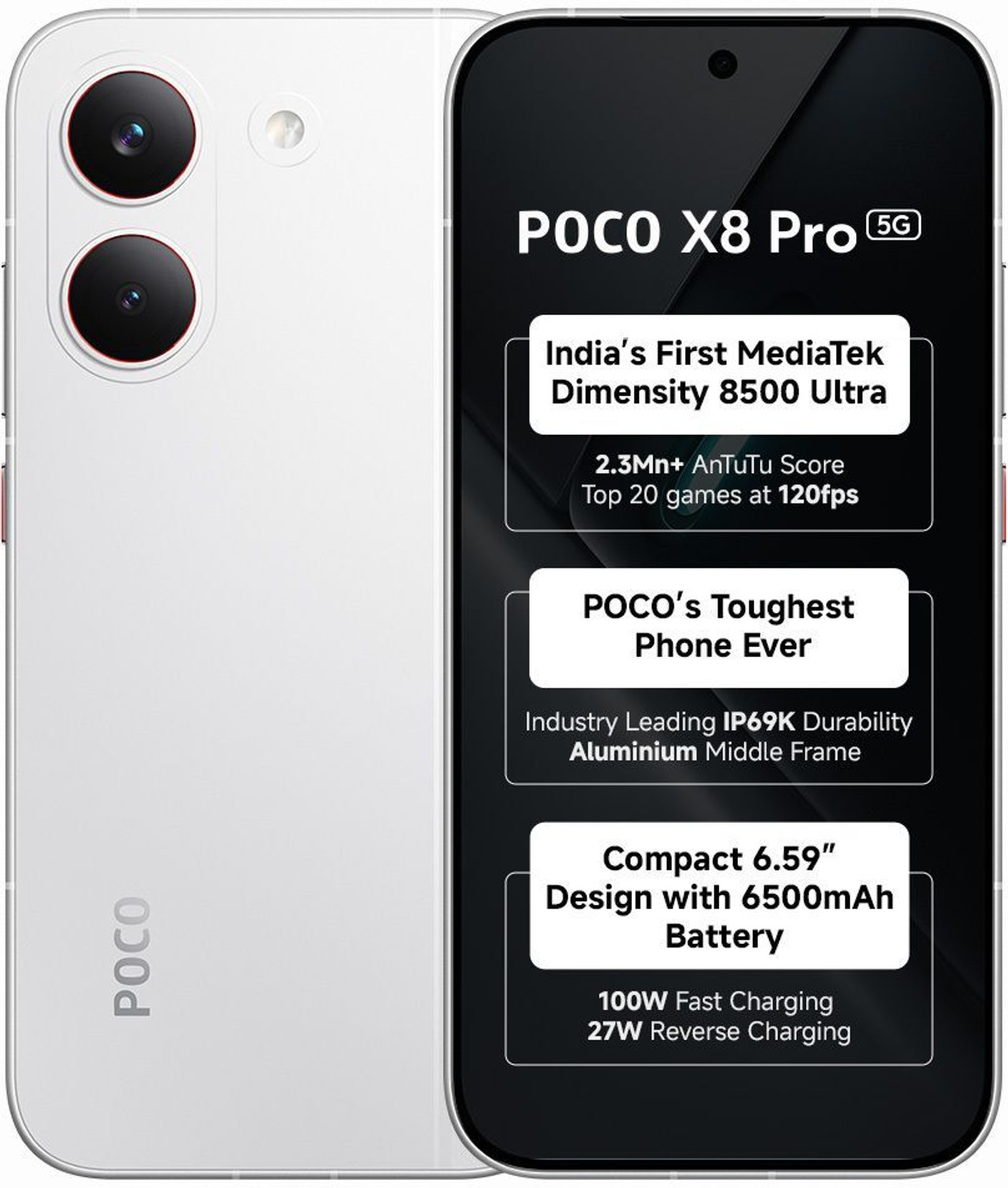 Image of POCO X8 Pro (White, 256 GB)