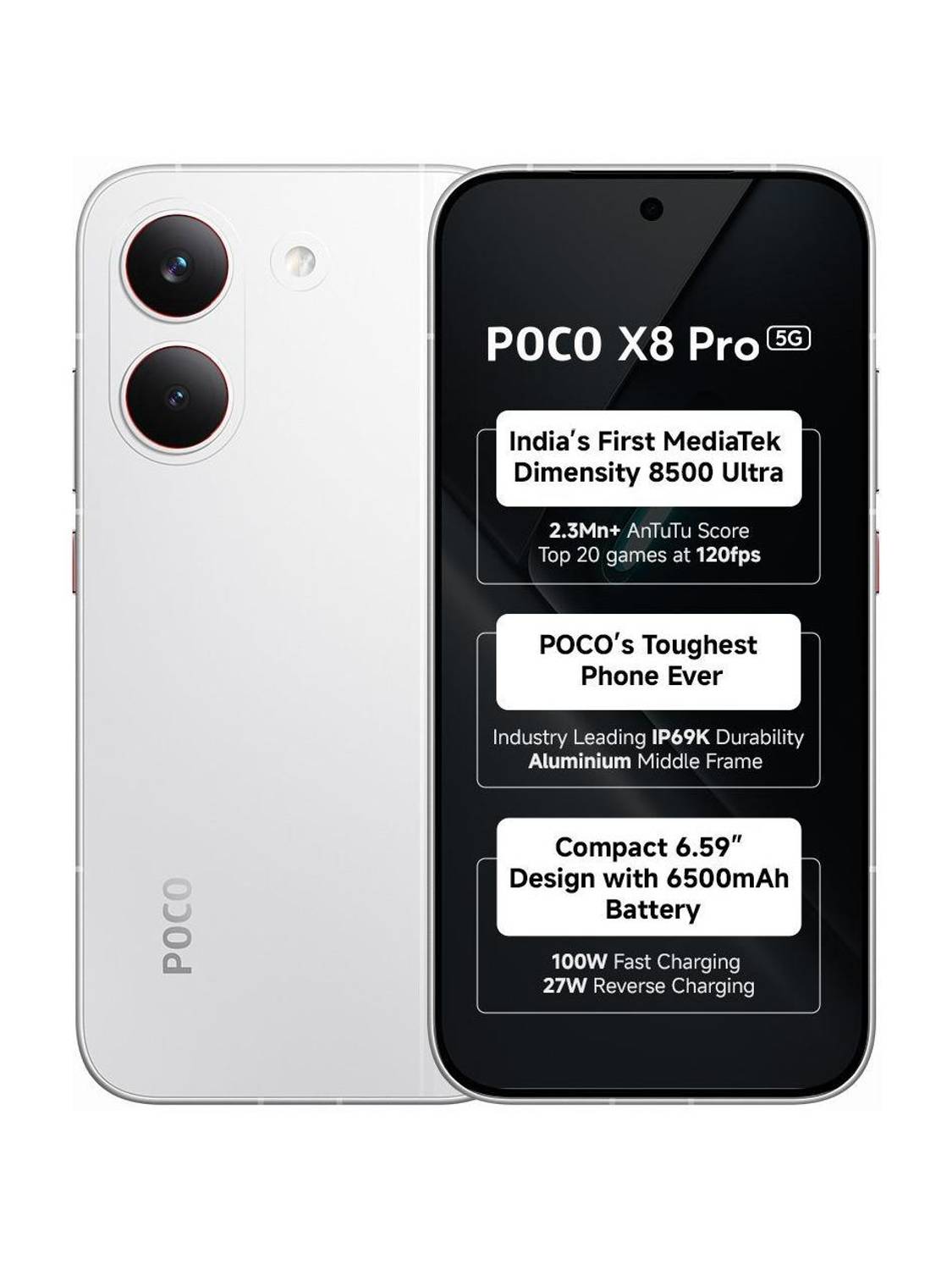 POCO X8 Pro 256GB White - Image 1