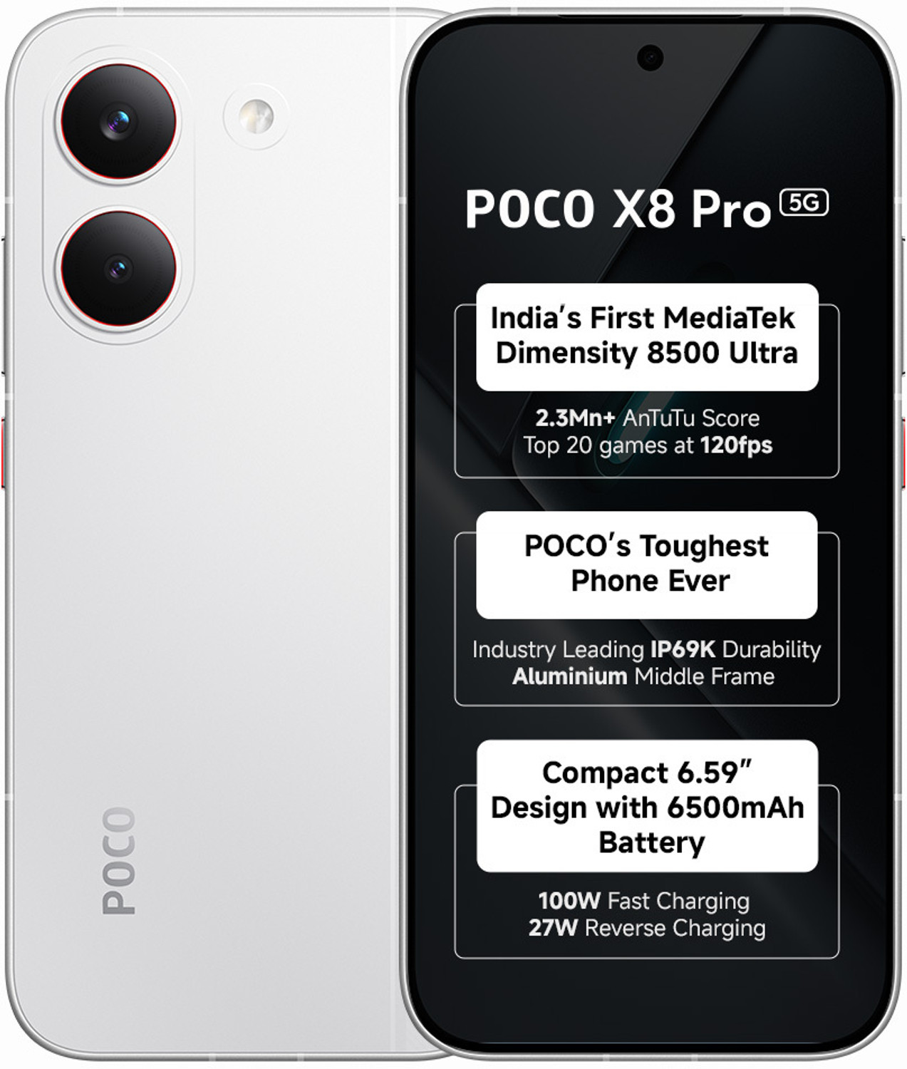 Image of POCO X8 Pro (White, 256 GB)