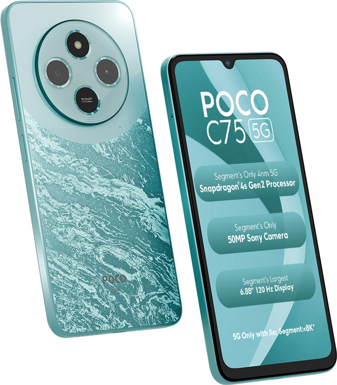 Image of POCO C75 5G (Aqua Bliss, 128 GB)