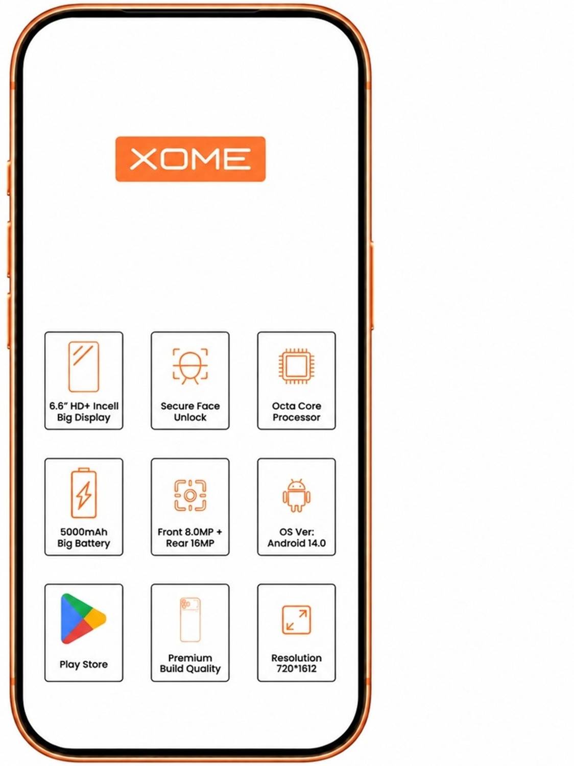 XOME XM 17 Pro Maxx 64GB Orange - Image 5