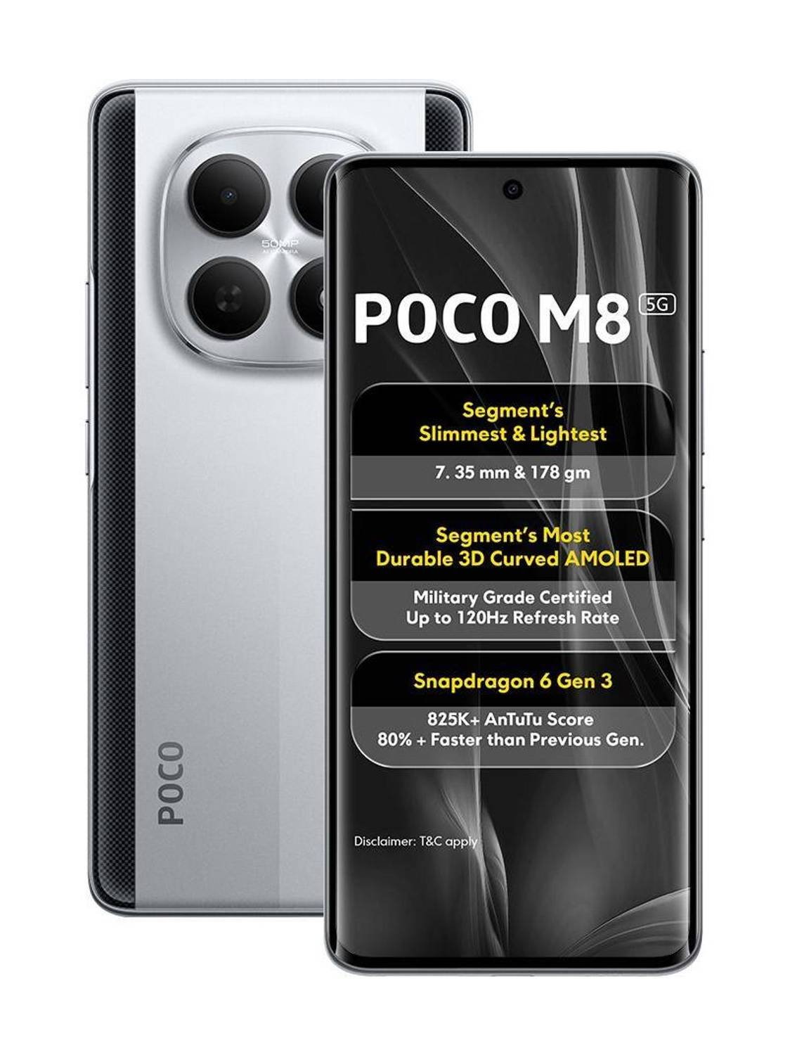 POCO M8 256GB Frost Silver - Image 1