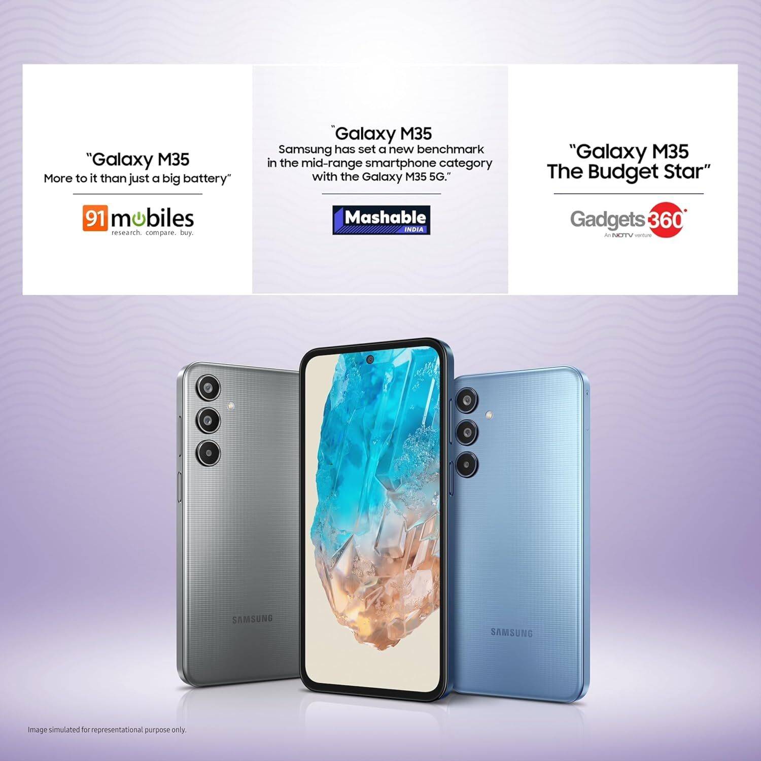 Samsung Galaxy M35 5G 128GB DayBreak Blue - Image 4